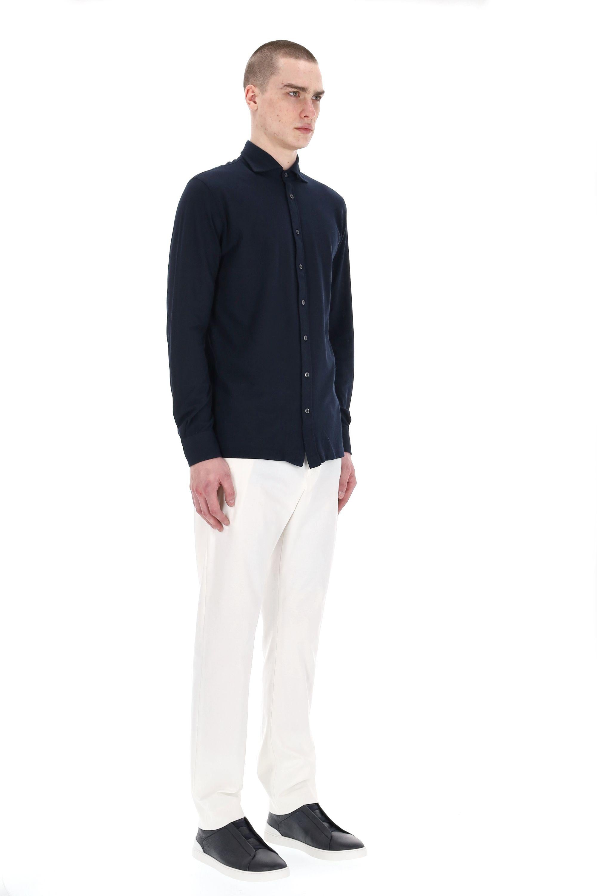 Camicia in tessuto tecnico superlight linea Culto "La Polo" CKU13P0147026.U BLU Barba 