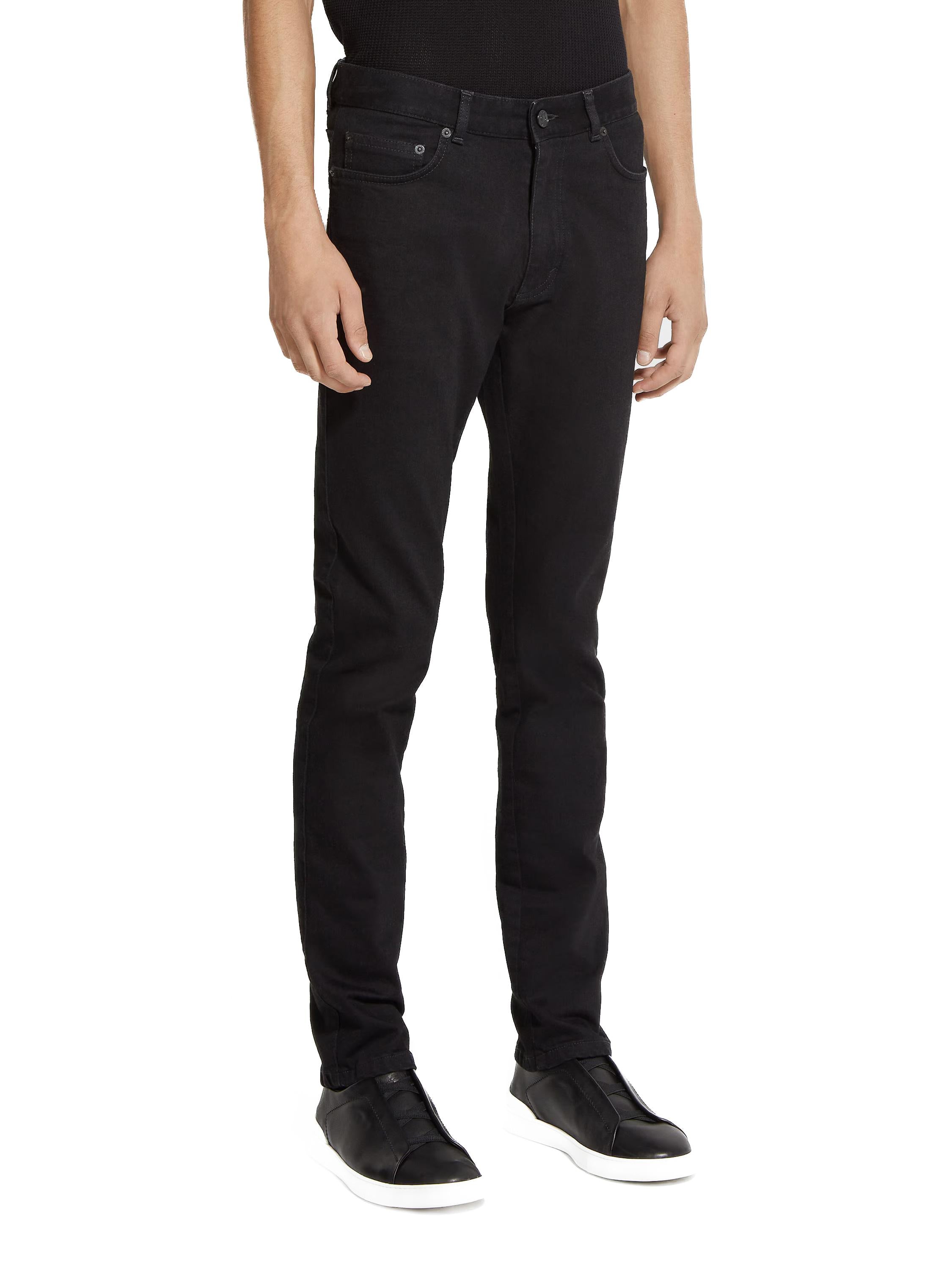 Zegna Jeans nero comfort Roccia EBI79 CITY 001 