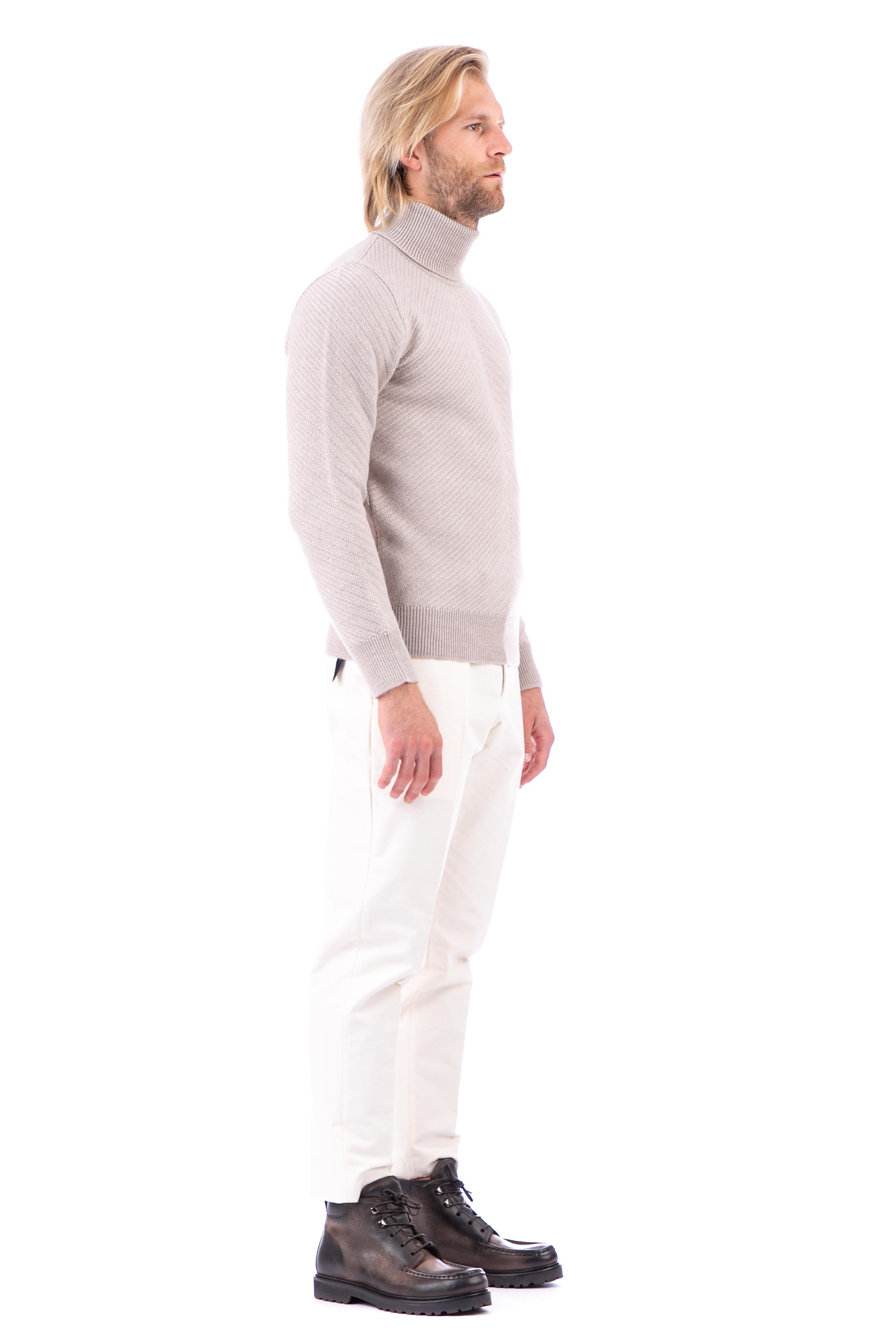 Lardini Maglia dolcevita in lana diagonale IRLMML272 IR59005 120 