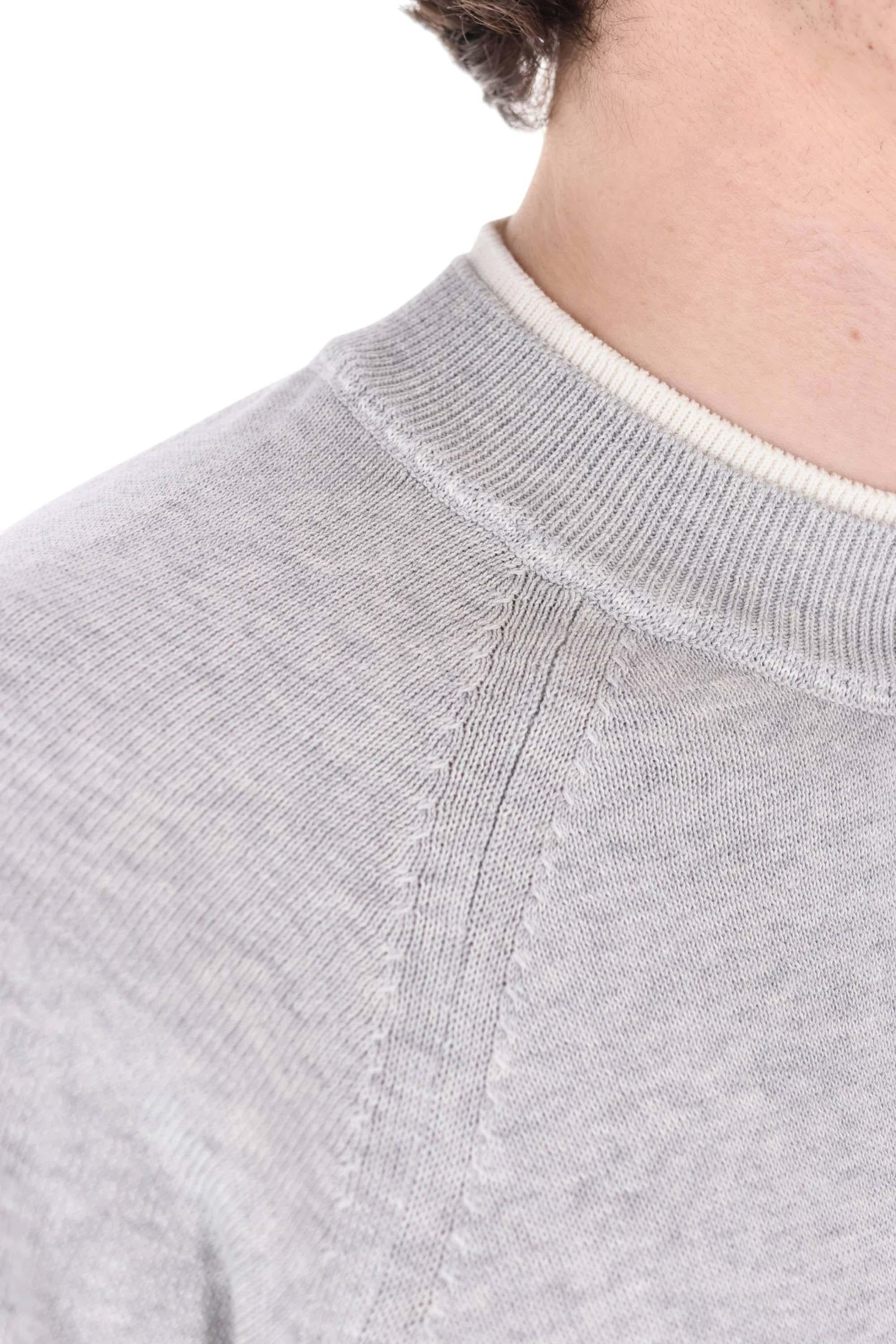 Eleventy Maglia girocollo in cotone con doppi profili M76MAGM28 MAG0M015/2 13-01 