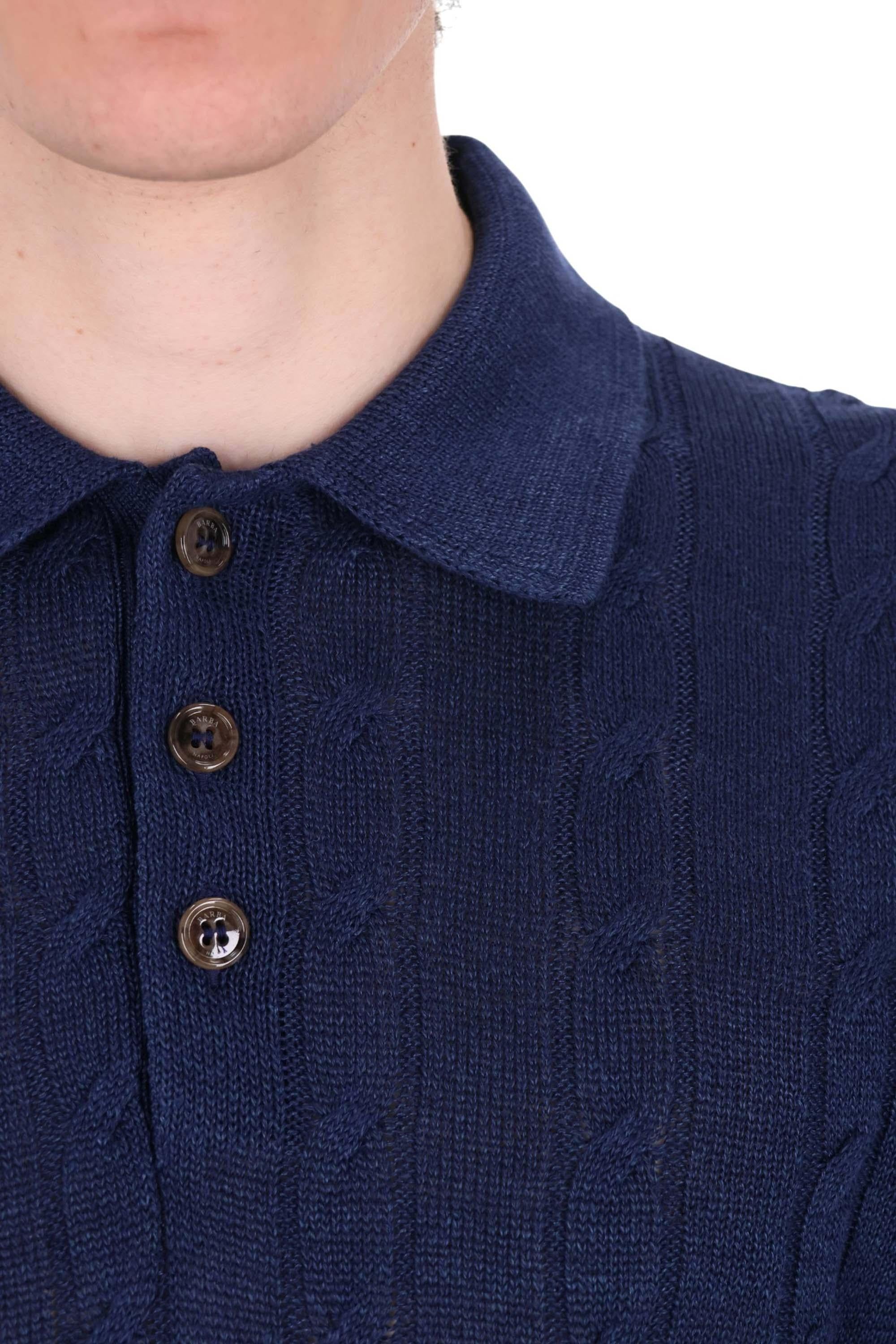 Barba Polo-maglieria in lino-cotone a trecce 1866723572-2 598 