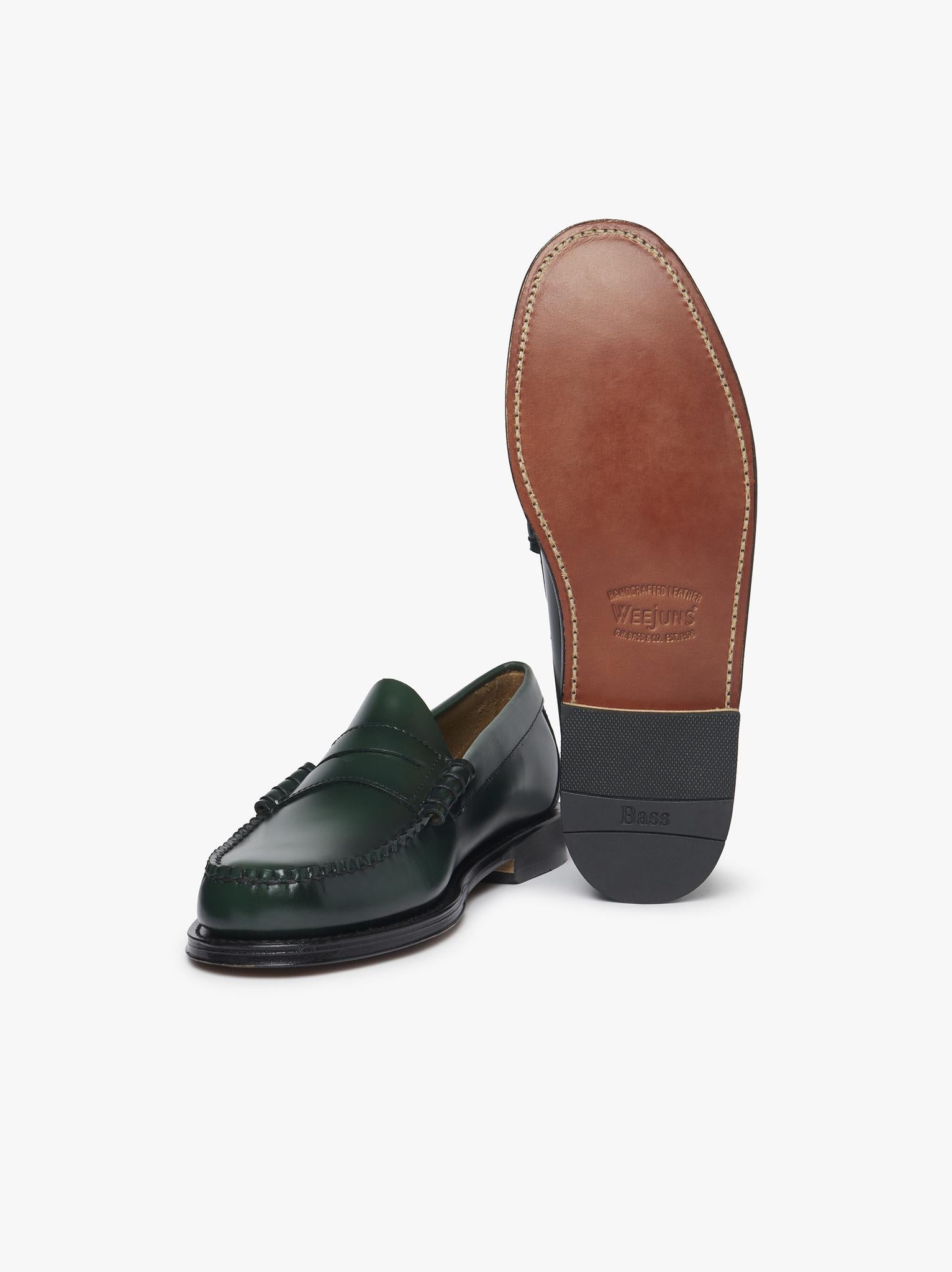 G.H.BASS&CO Weejuns Larson penny loafers colore verde BA11010H-2 0DG 