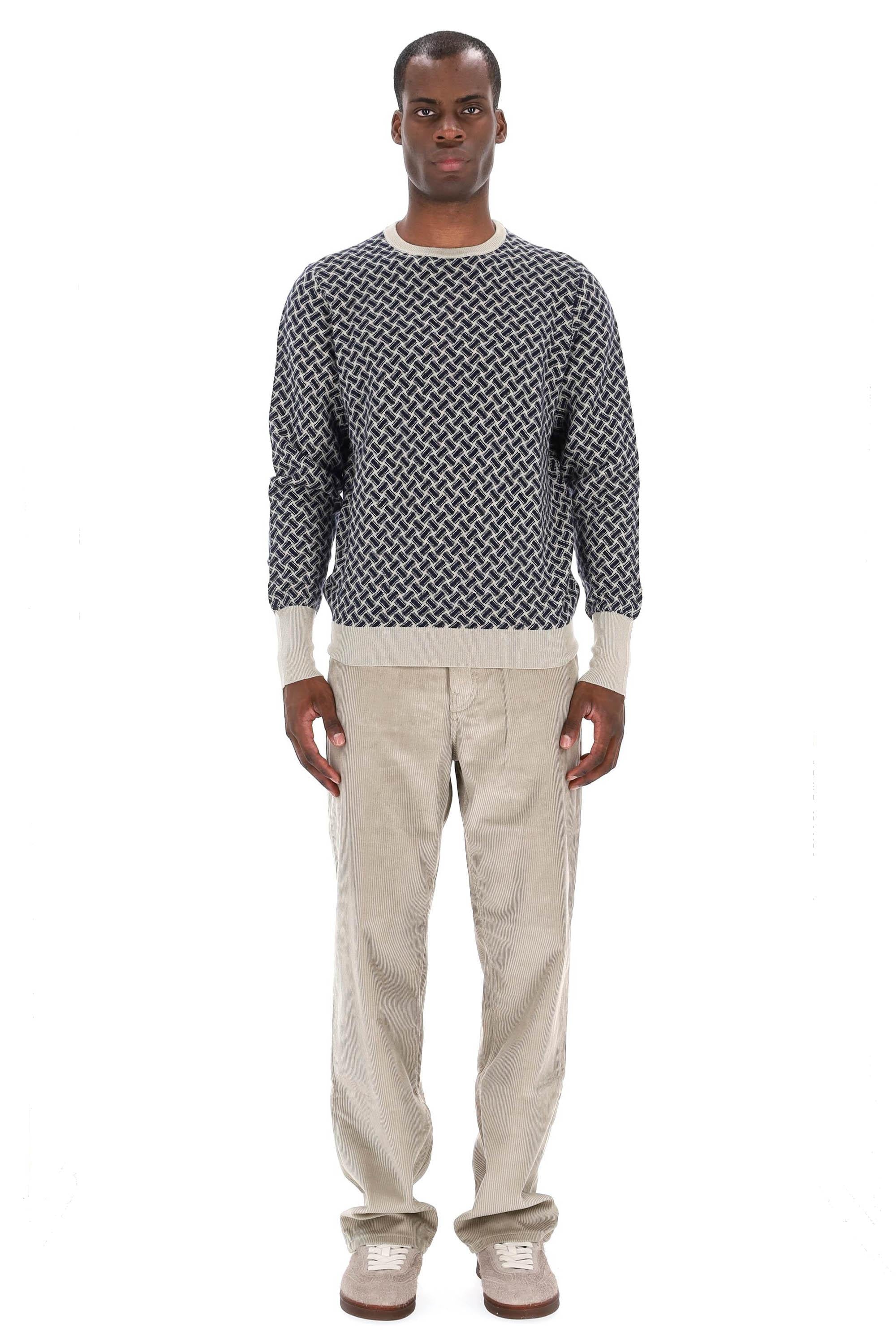 Drumohr Maglia girocollo biscottino in cashmere D2K103- RB25 
