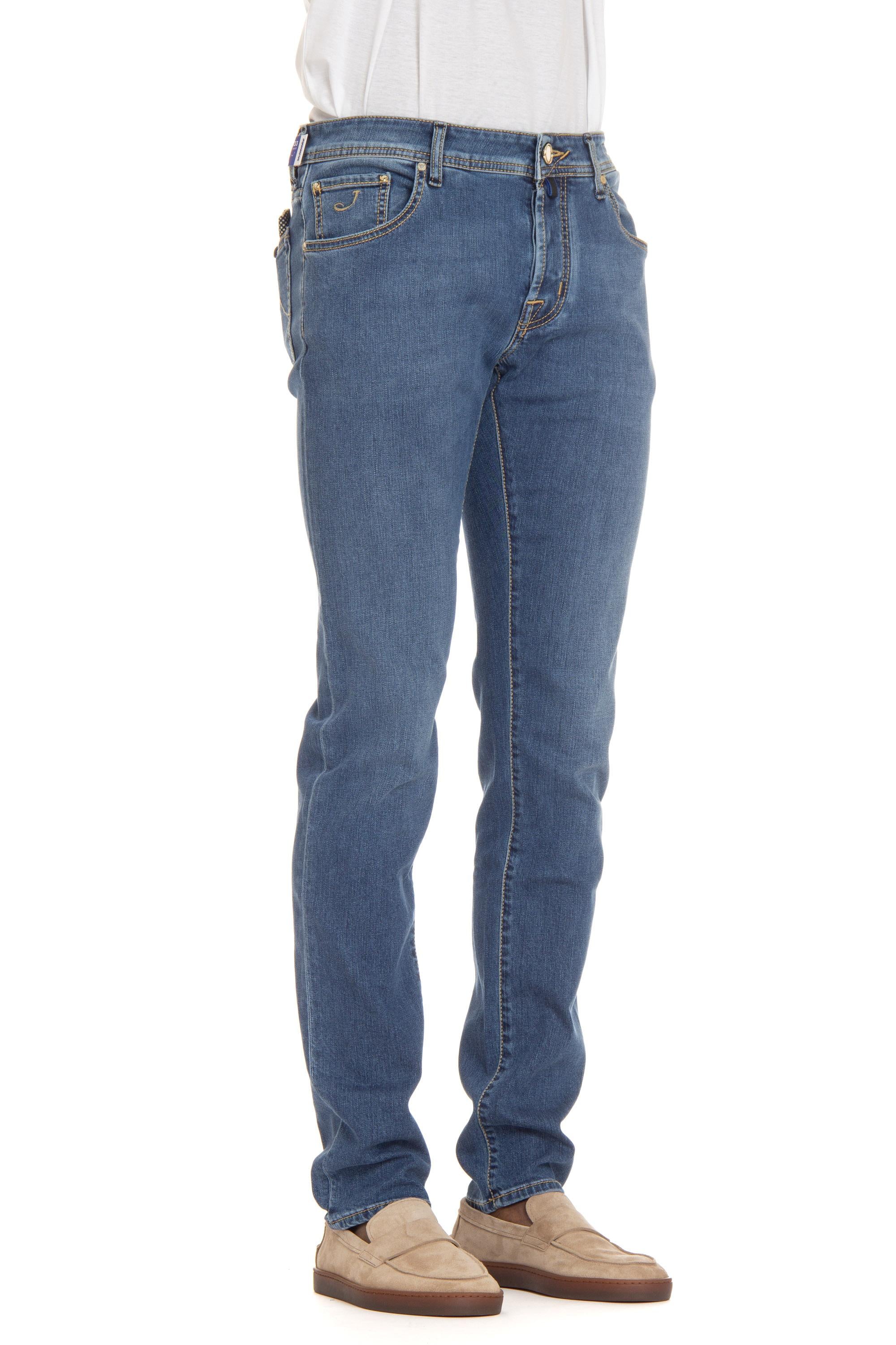 Jacob Cohen Jeans in cotone-modal etichetta cavallino intarsiato Nick Slim fit M07 31 S4063 NICK SLIM 675D 