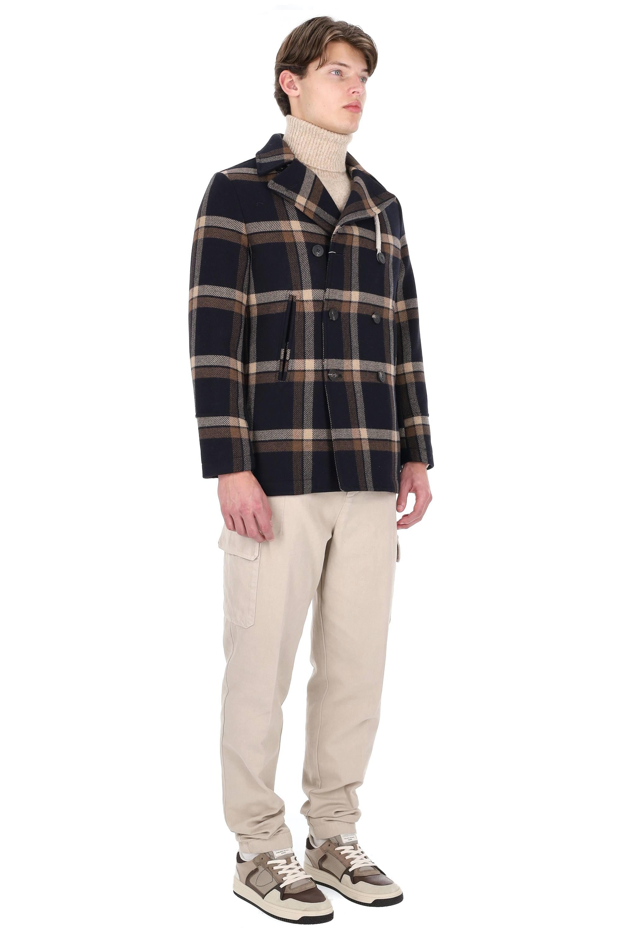 Camplin Peacoat Island in lana anti acqua principe di Galles ISLAND-Q QCM 