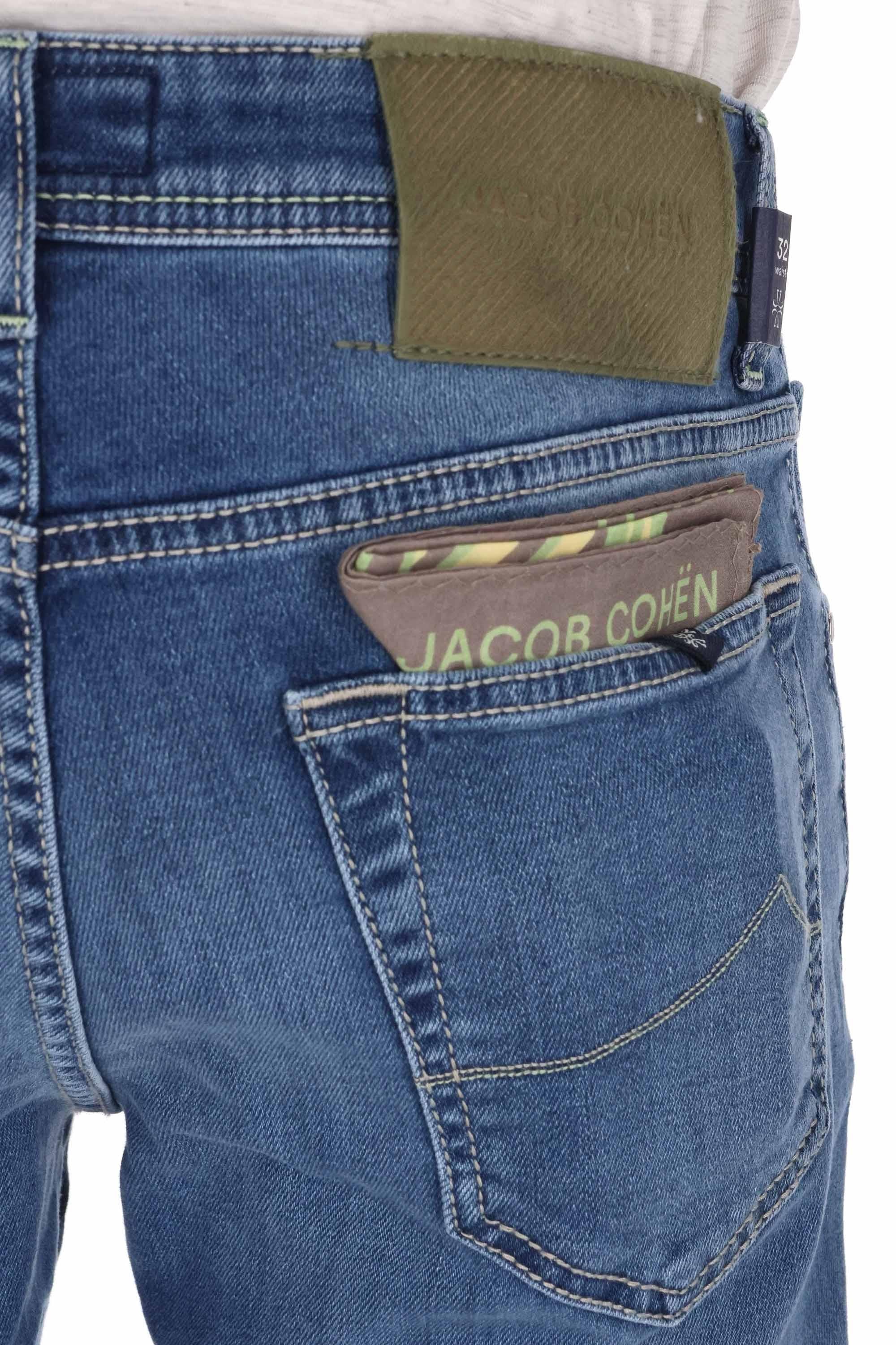 Jacob Cohen Jeans comfort etichetta verde cavallino intarsiato Nick fit QE006-040-P3621 200D 
