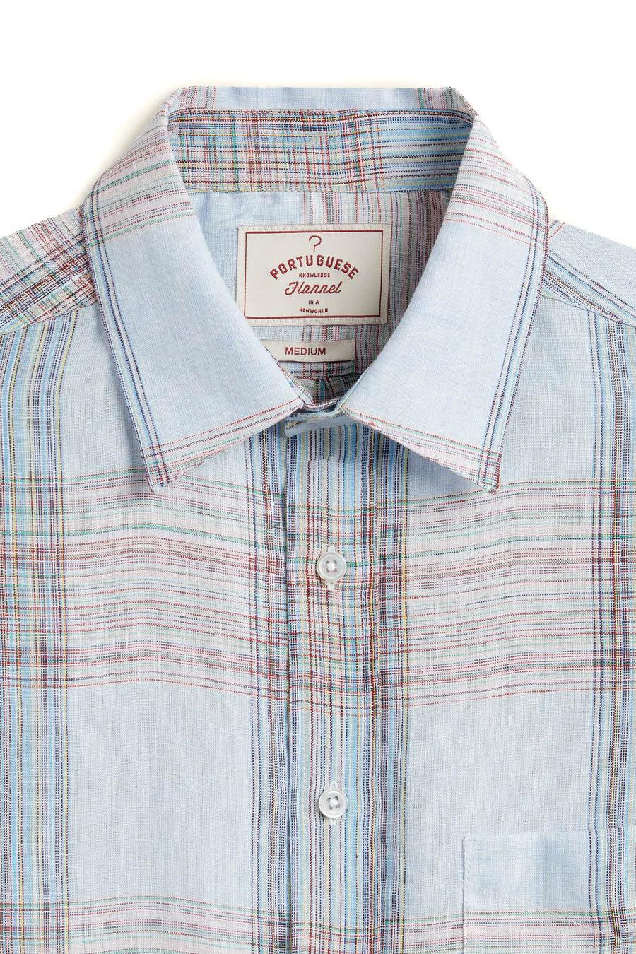 Portuguese Flannel Camicia Camile in madras di puro lino 021 MLTC 