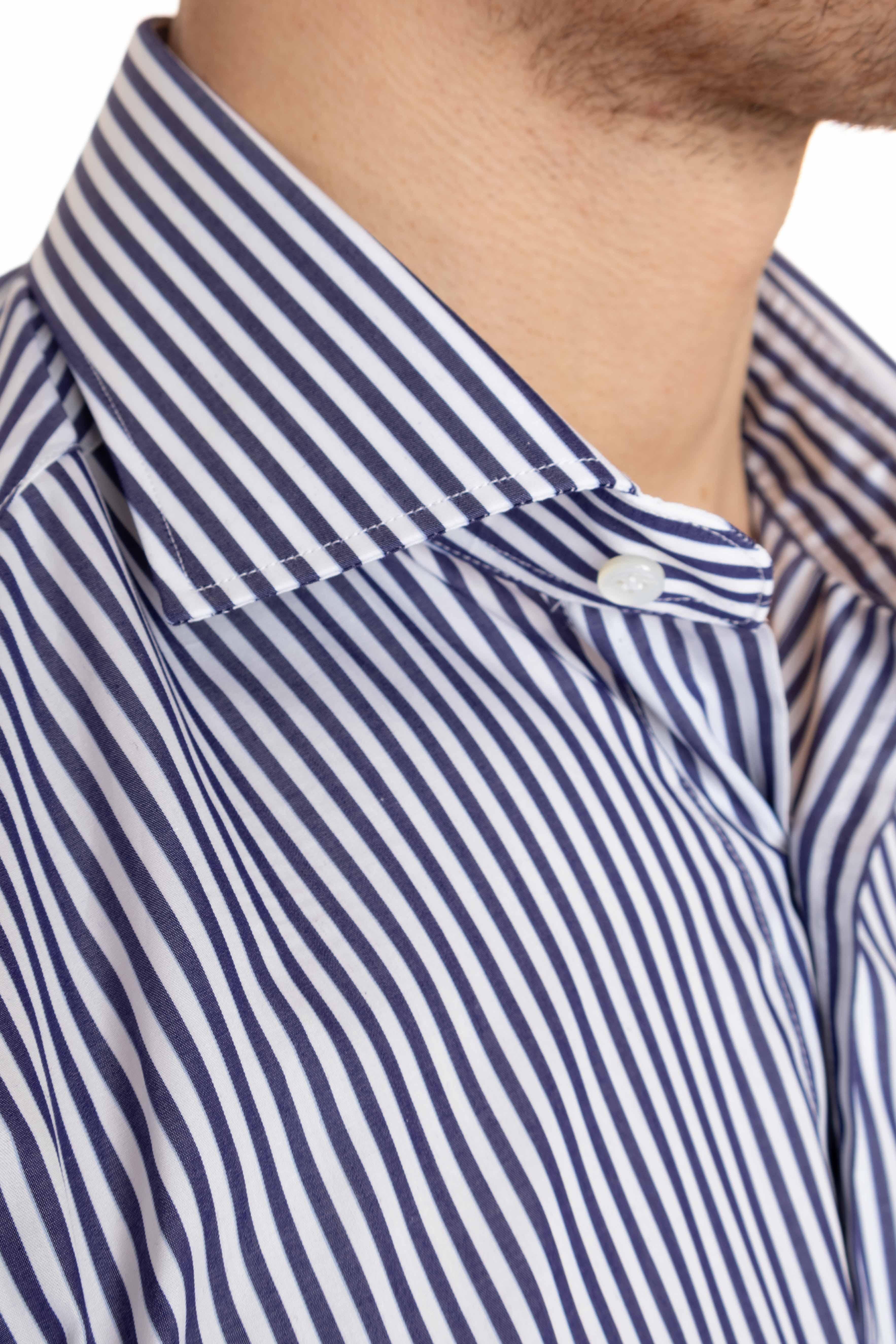 Barba Camicia sartoriale bacchettata linea Culto K1U13P0136135.U BI/BLU 