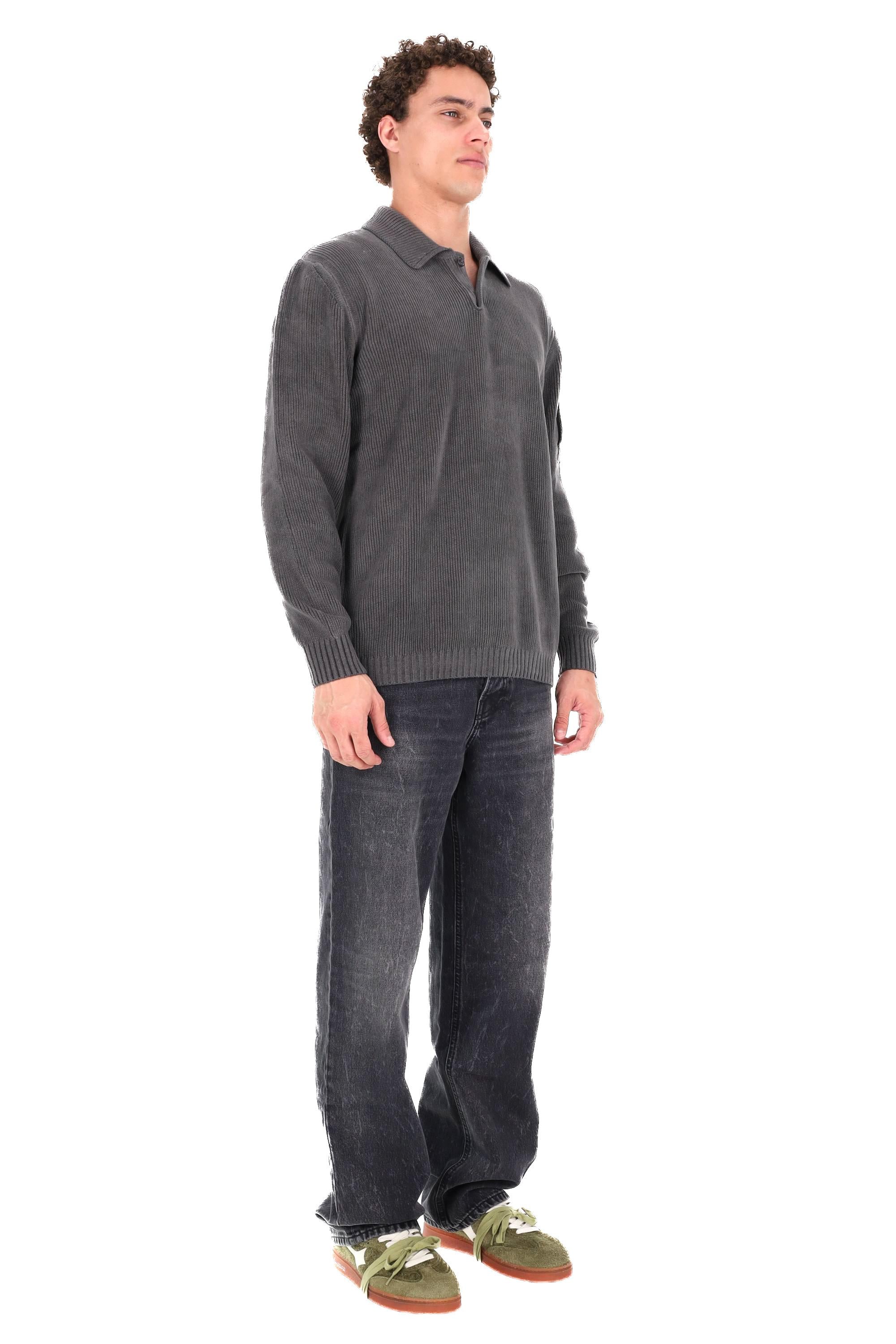 CP Company Polo-felpa in ciniglia di cotone MKN021A00-5558G/2 978 