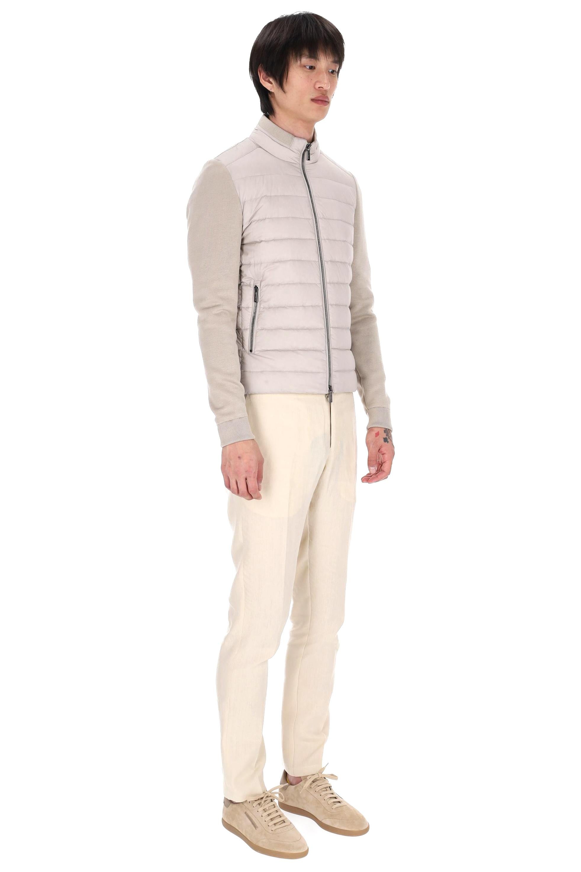 Moorer Piumino bomber con maniche in maglia mod. Cattaneo-S3r CATTANEO-S3R MANDORLA 