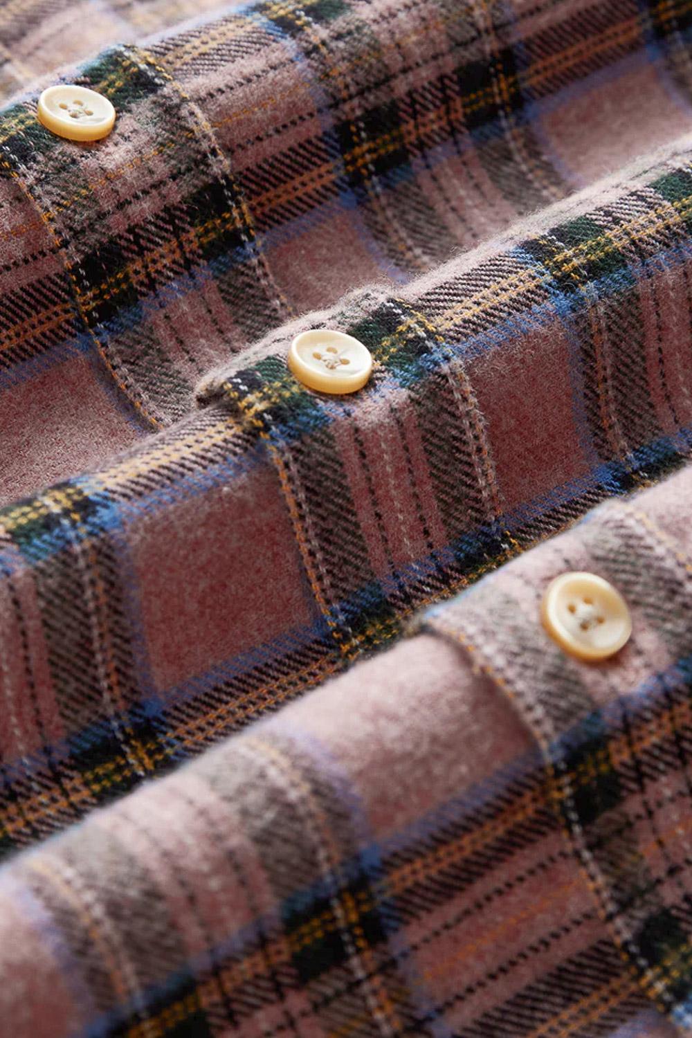 Portuguese Flannel Camicia in flanella di cotone modello Cais 020 MLTCLR 