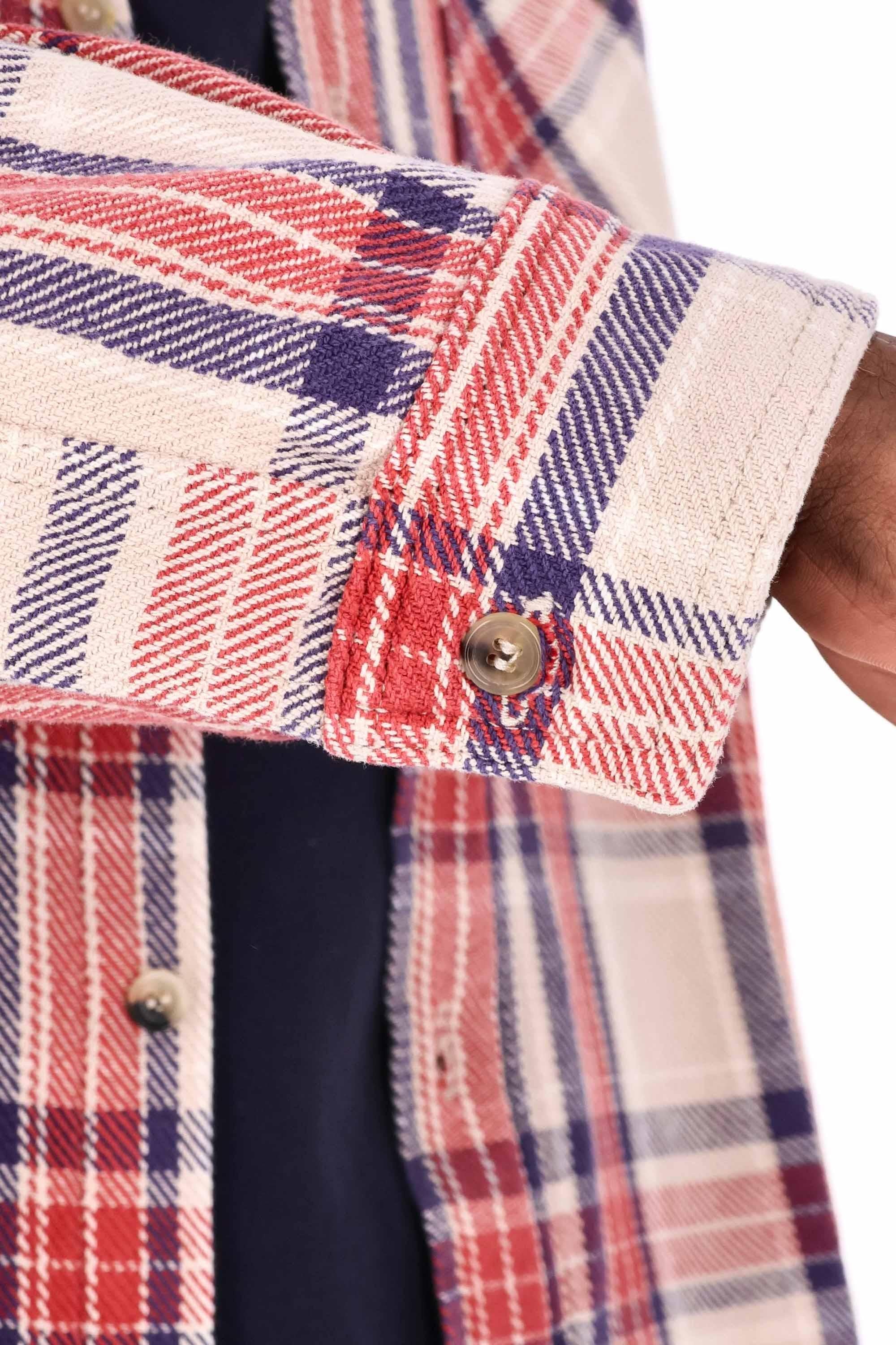 Overshirt check in cotone modello Nelson 06054TF135 CV466 Haikure 