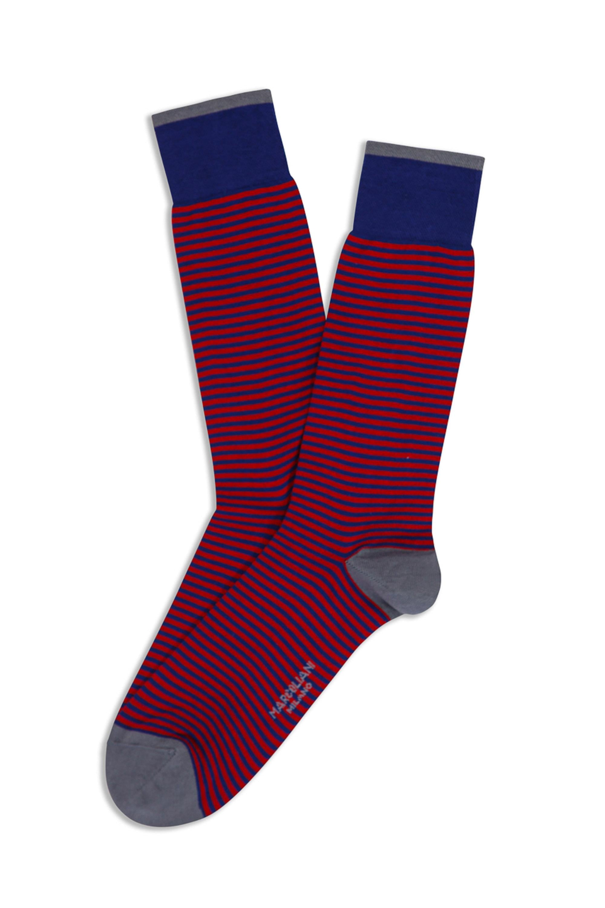 Calza in cotone a righe sottili MAR3231T Y21 Marcoliani 