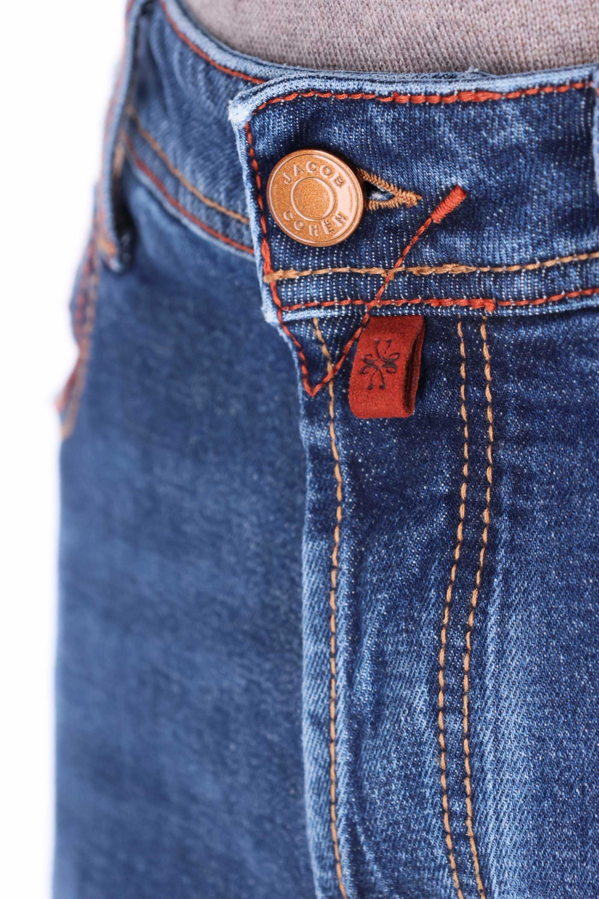 Jacob Cohen Jeans comfort con etichetta in pelle lavorazione rombi Bard fit JUM_QM004-032-S3630 200D 