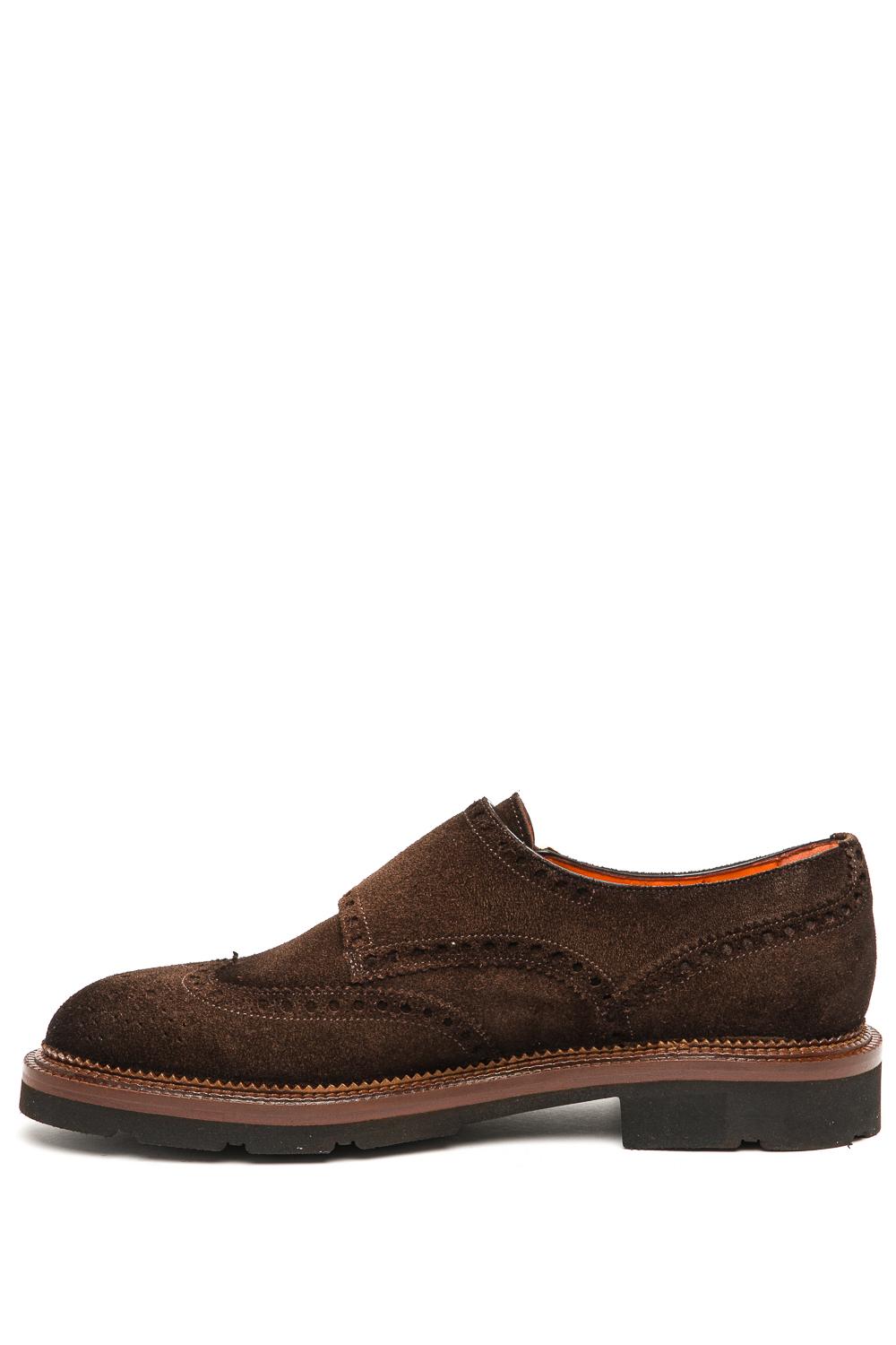 Santoni Scarpa doppia fibbia in camoscio MCC019160JL4GRVR T50 