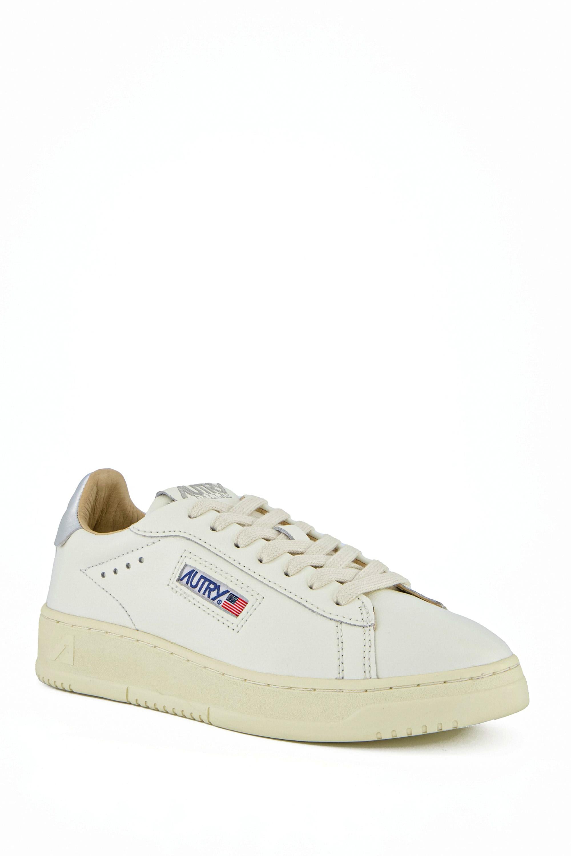 Sneaker donna Dallas in pelle talloncino argento ADLW MR07 MSH/SILVER Autry 
