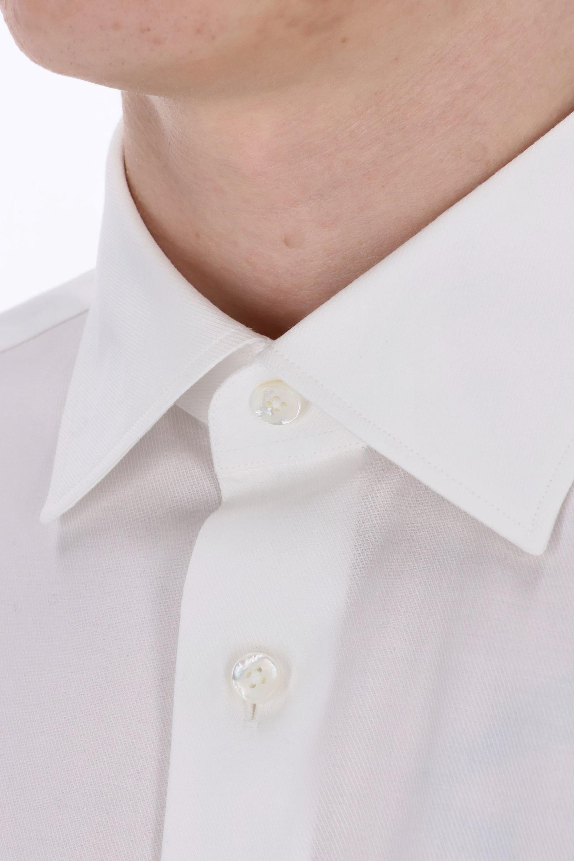Zegna Camicia in cotone diagonale Trofeo 801341A8 9MS0JI 005 