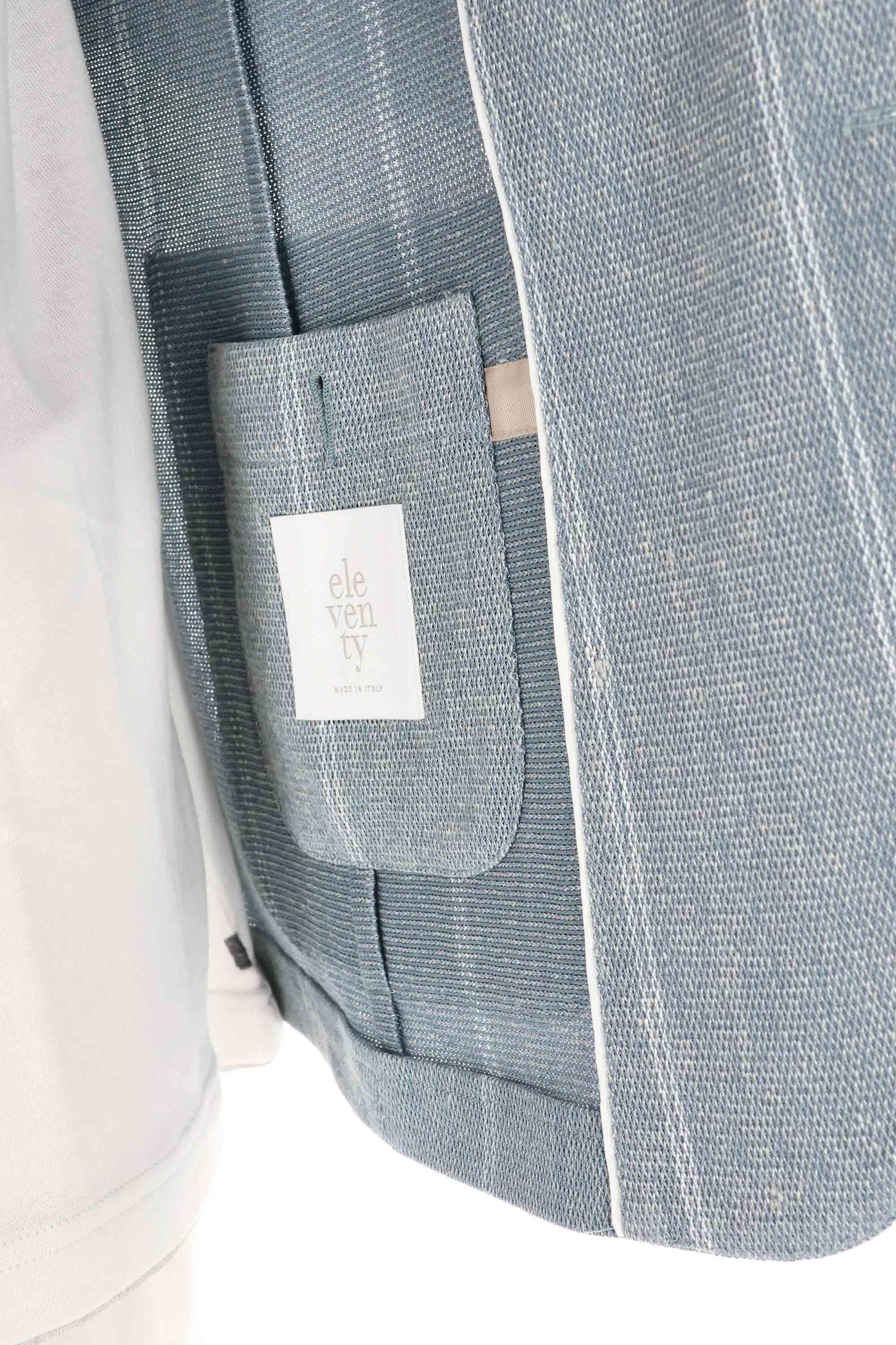 Eleventy Giacca gessata in lino-cotone comfort K70GIAI01 TES0K039 08 