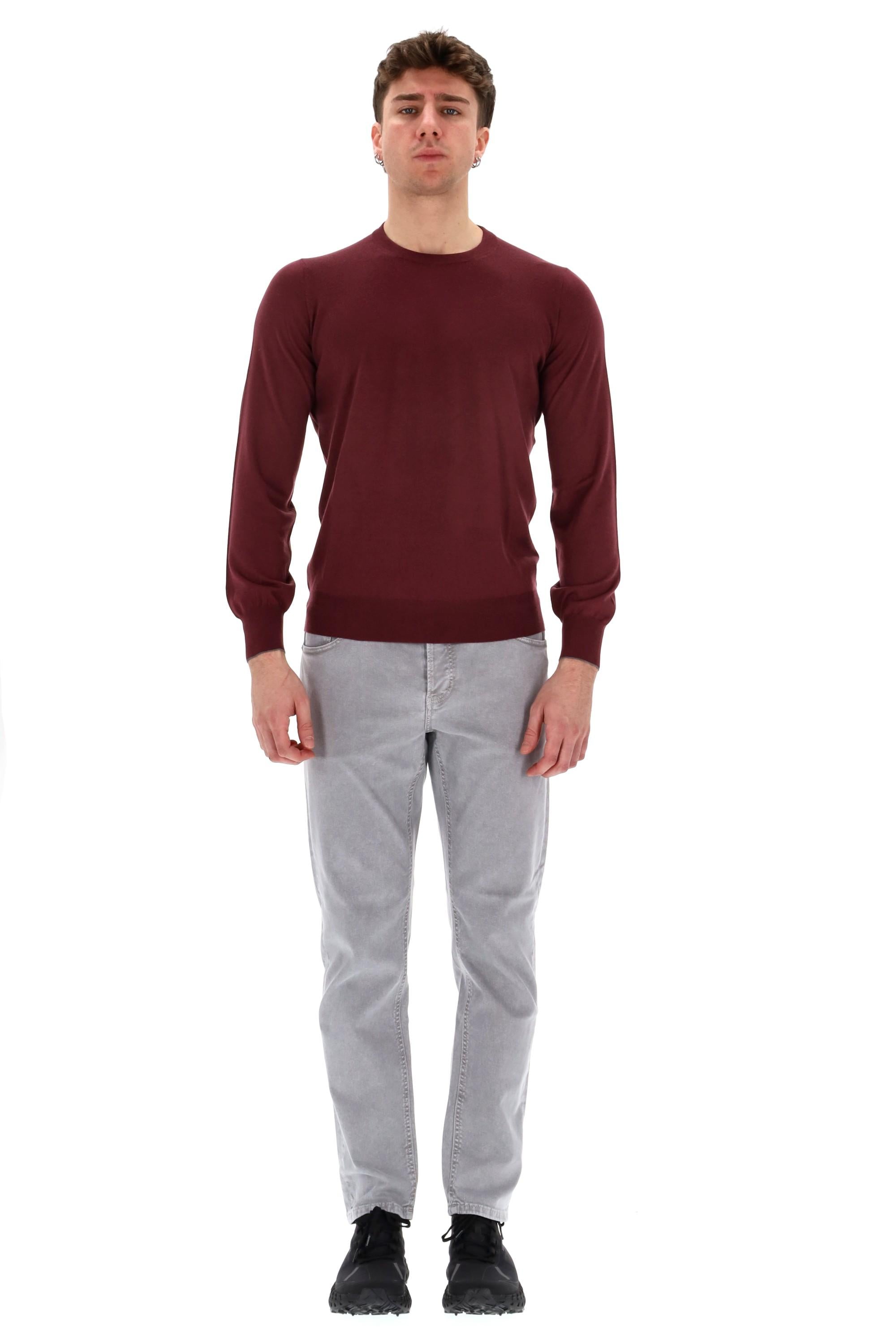 Maglia girocollo in lana-cashmere in finezza M2400100 CU216 Brunello Cucinelli 