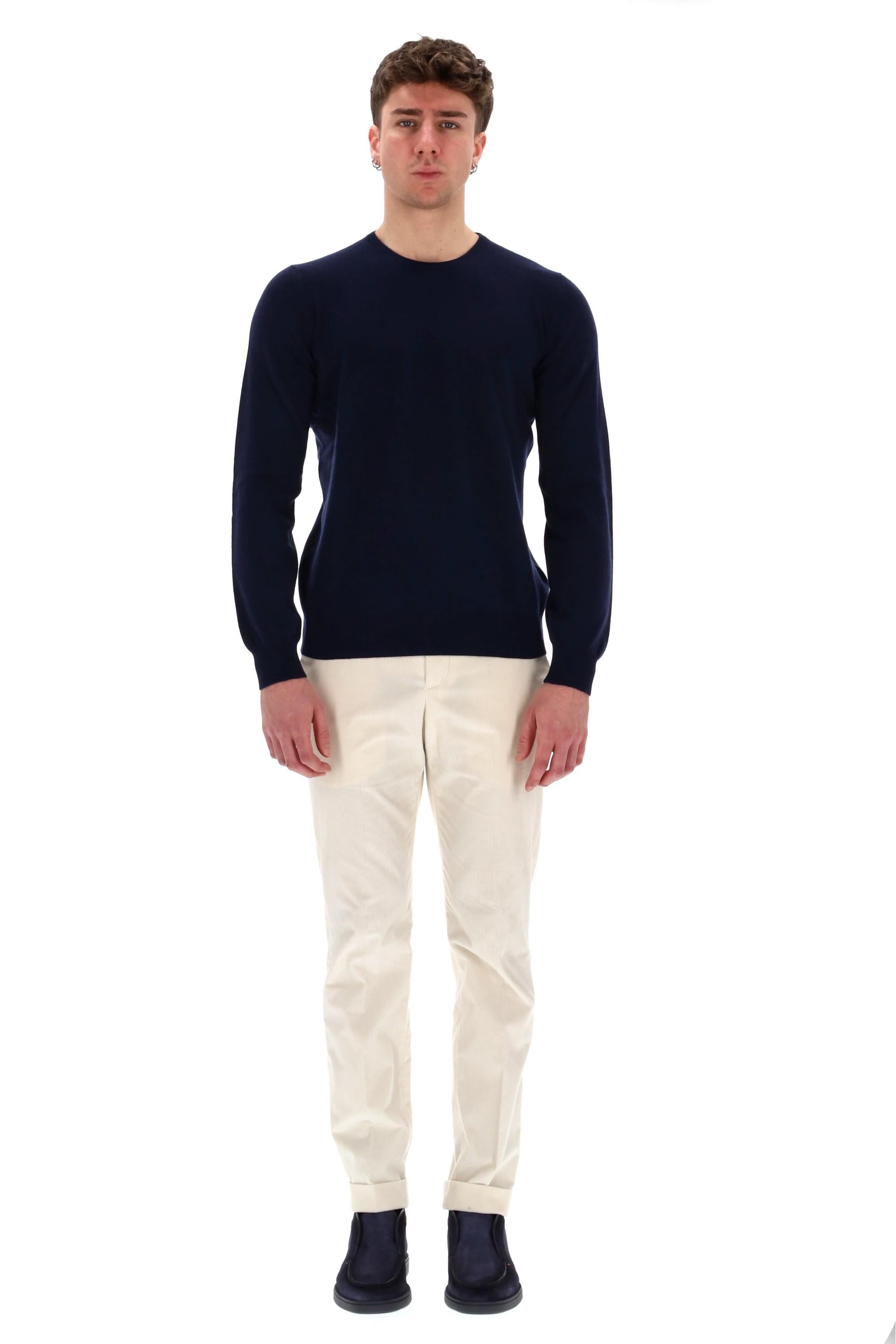 Maglia girocollo in lana-cashmere in finezza 14999 57167/2 586 Barba 