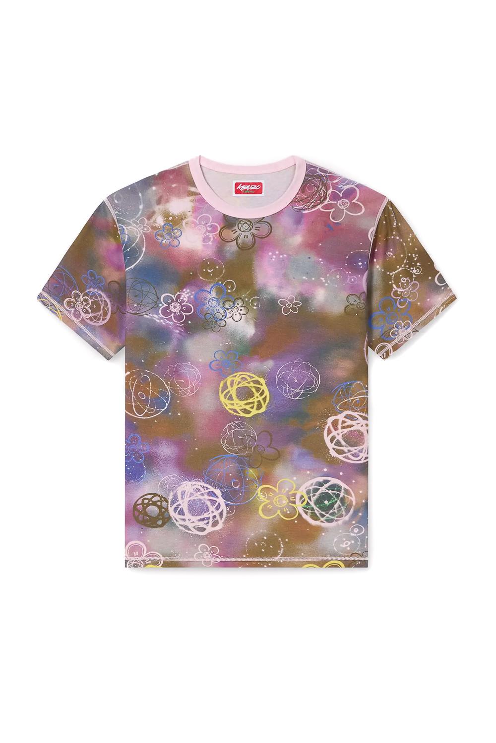 Kenzo T-shirt stampata reversibile x Futura 2000 FF65TS2584SG 30 