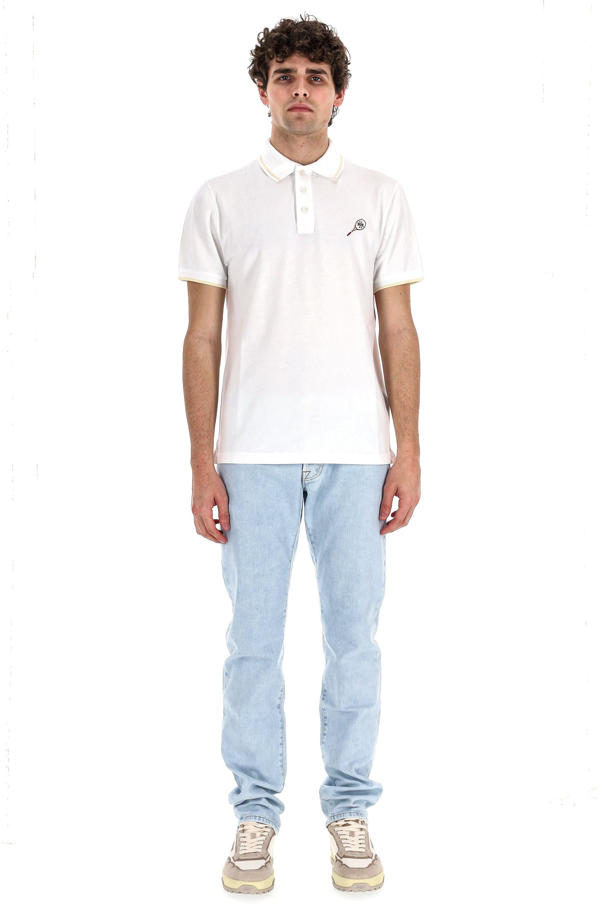 Jacob Cohen Polo in piquet di cotone linea "tennis" 80025 TE1 E2464 A00 