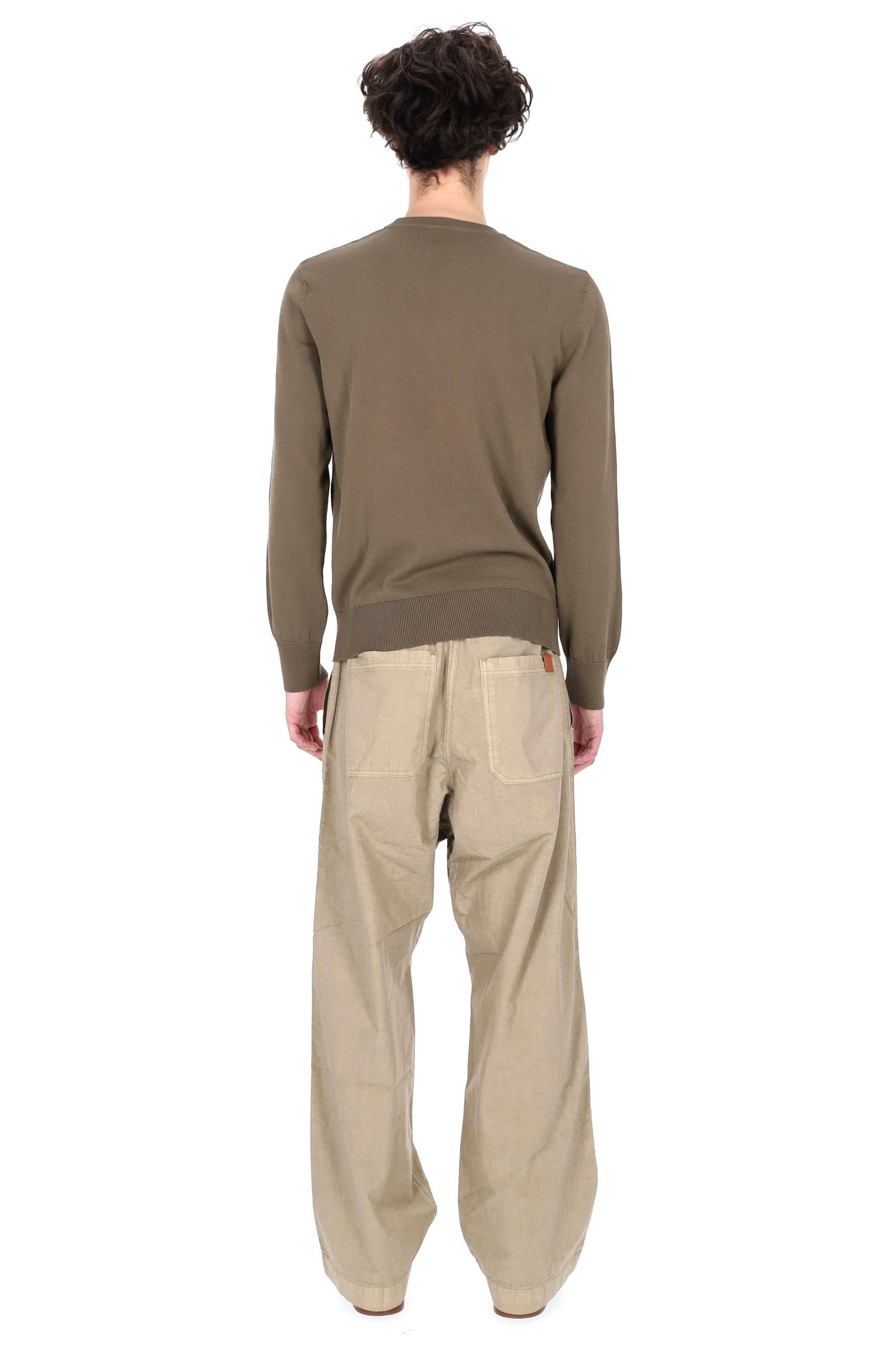 A.P.C. Maglia girocollo in cotone con logo A.P.C COEZJ-H23455/2 PKB-KAKI CHINE 