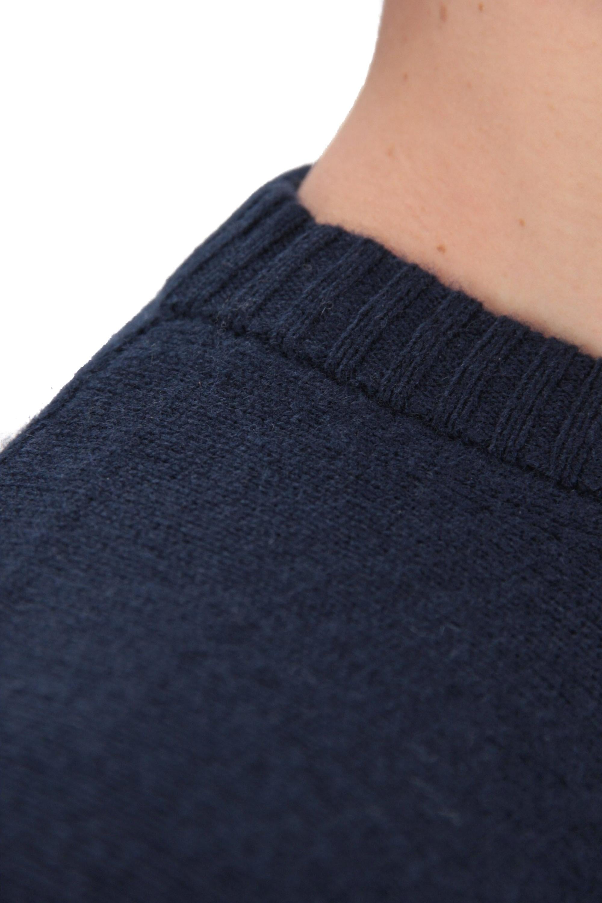 Herno Maglia girocollo in lana-cashmere toppe camoscio MG000145U/2 9200 