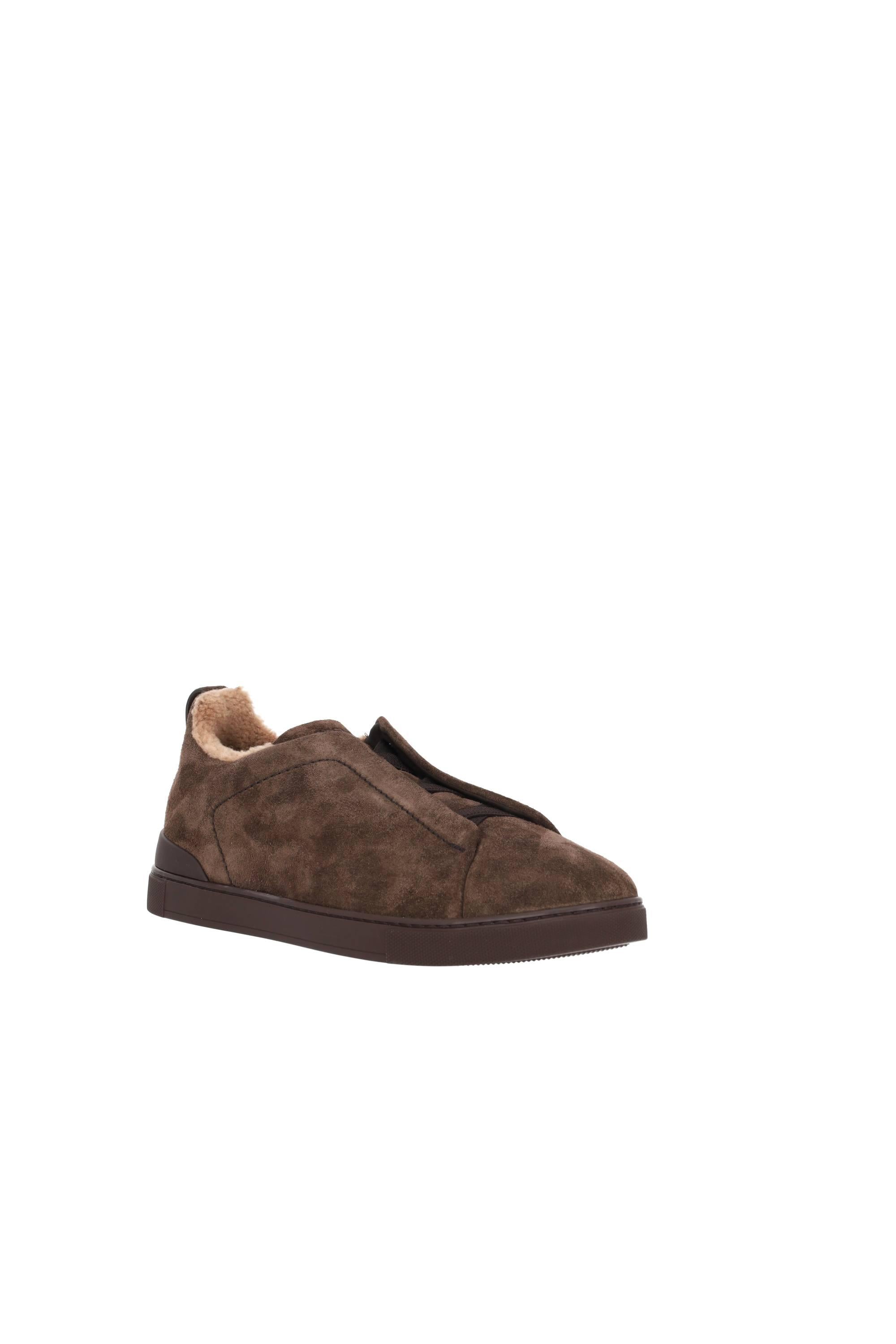 Zegna Sneaker Triple Stitch con interno in montone LHNLA S5723Z TDM 
