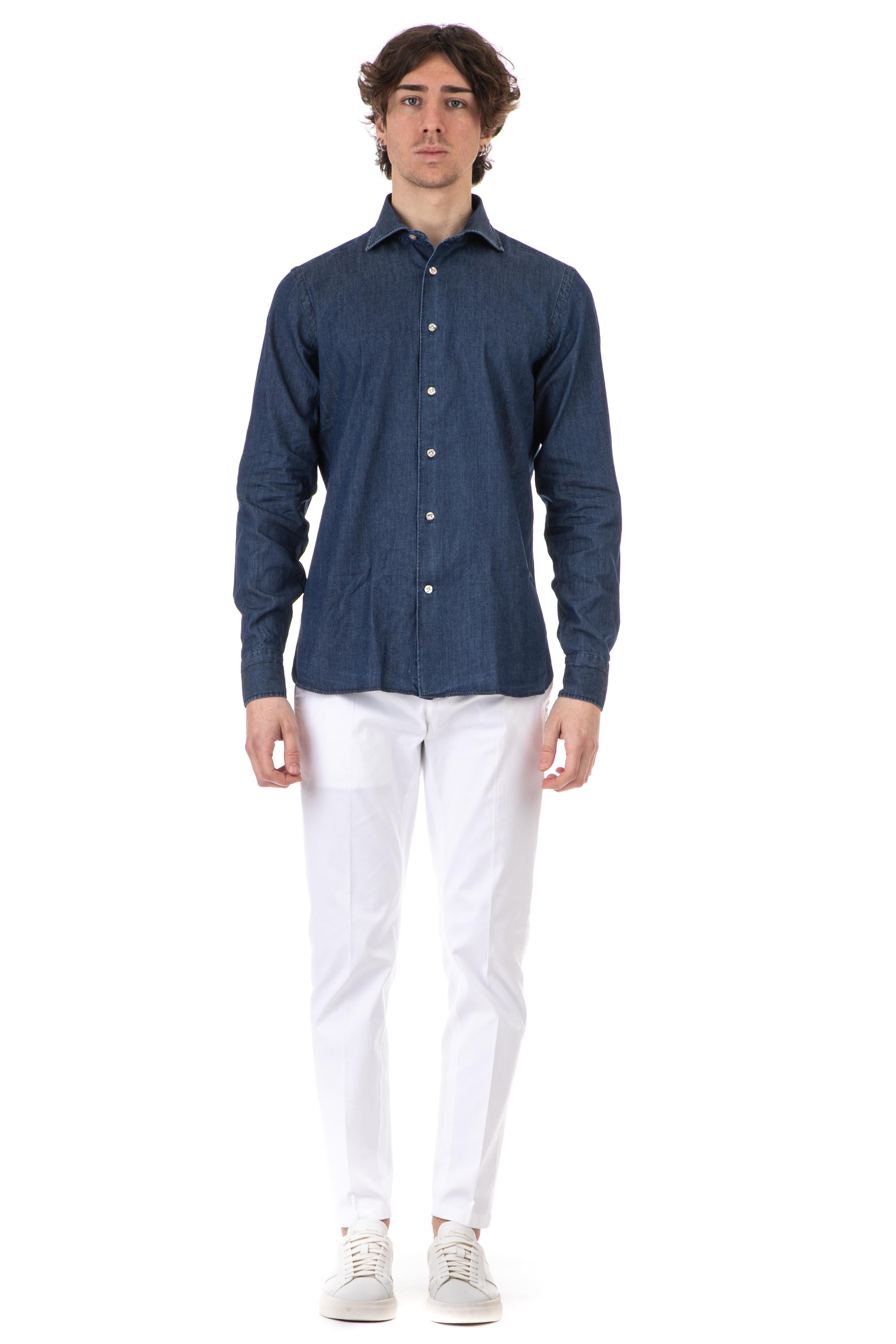 Borriello Camicia in denim lavaggio scuro 9095/2 1 