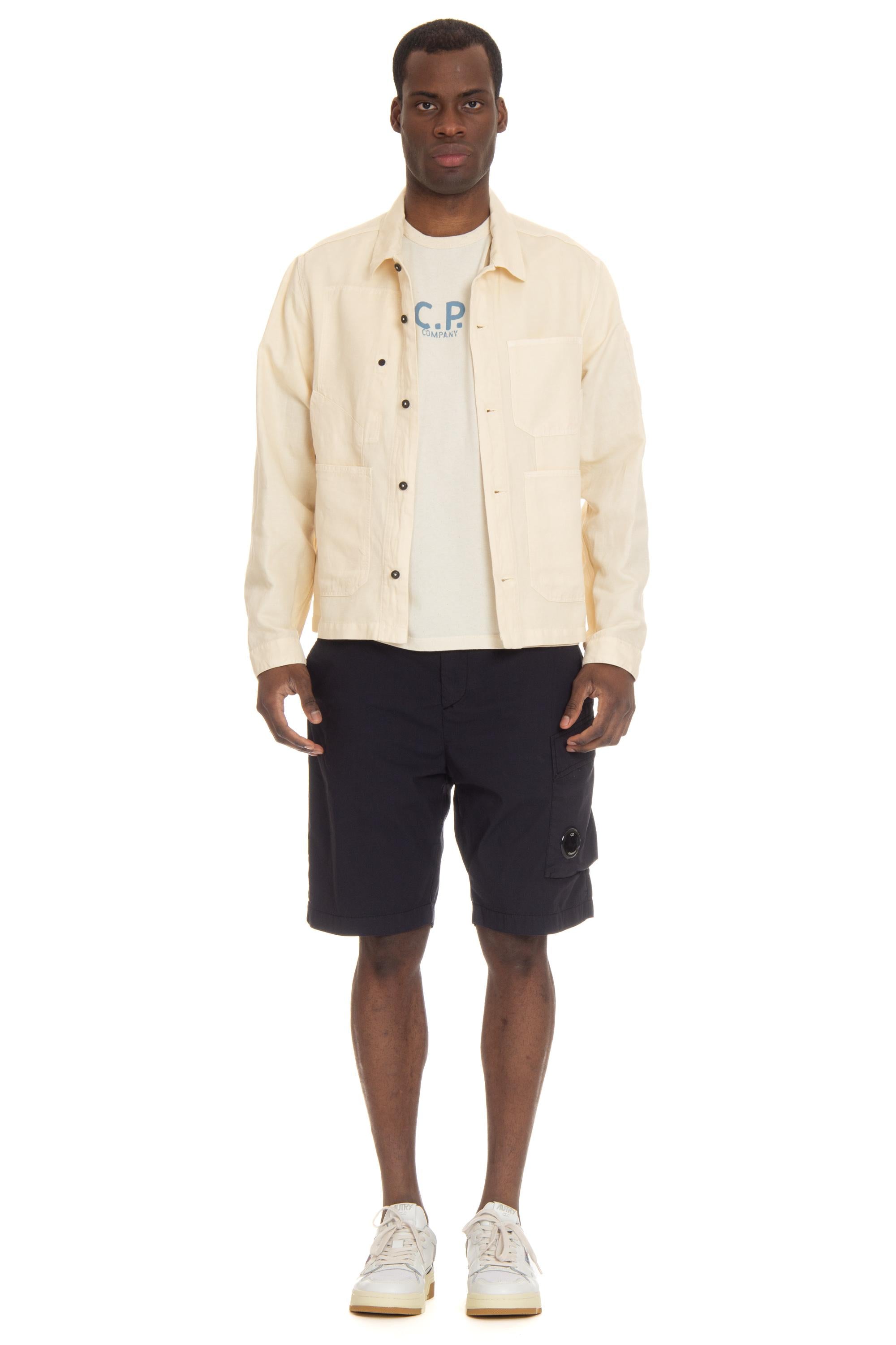 CP Company Overshirt in cotone-lino CMOS277A-006273G 402 