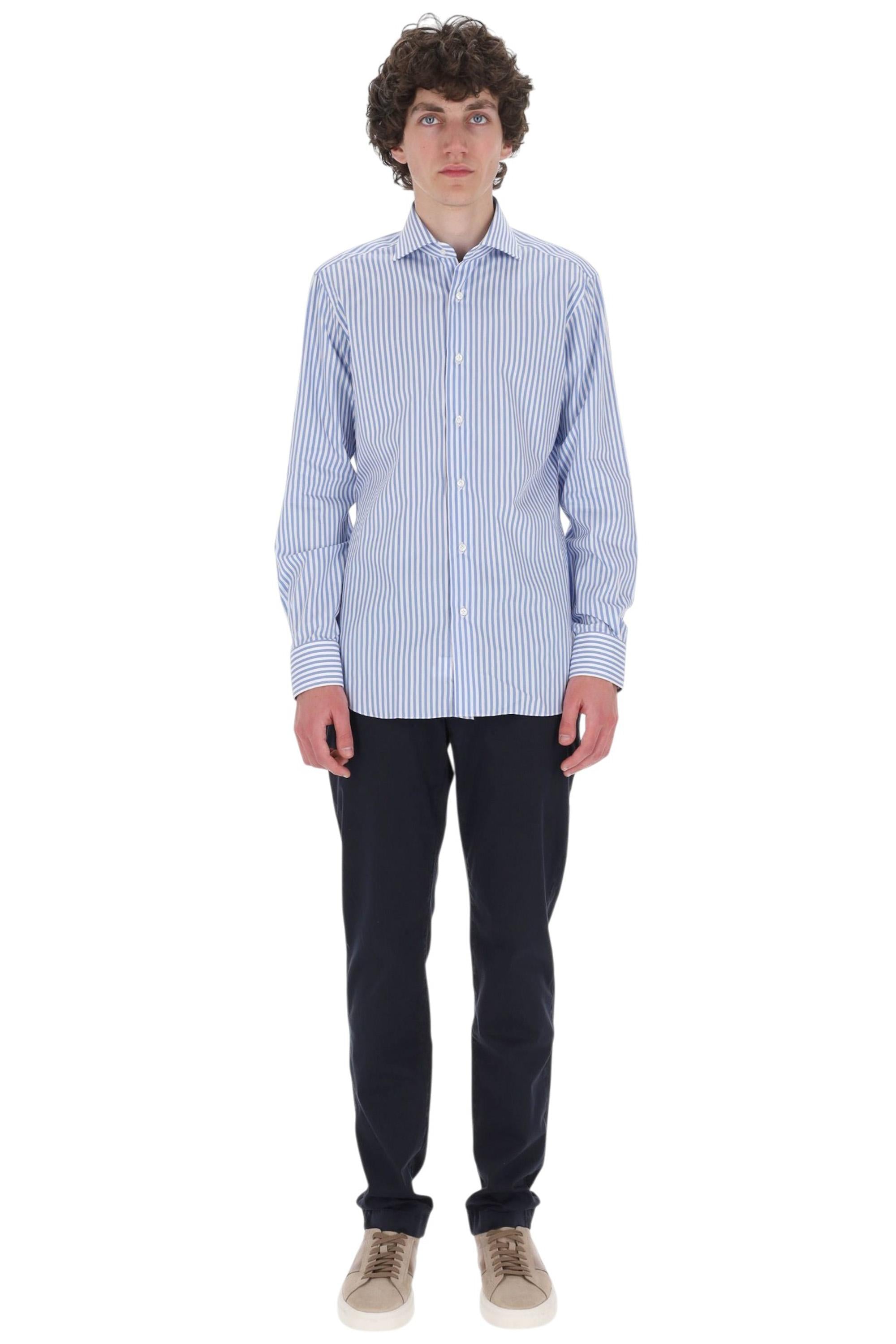 Barba Camicia rigata in cotone anti stropicciamento etichetta Journey I1U13P0154209.U 0002 