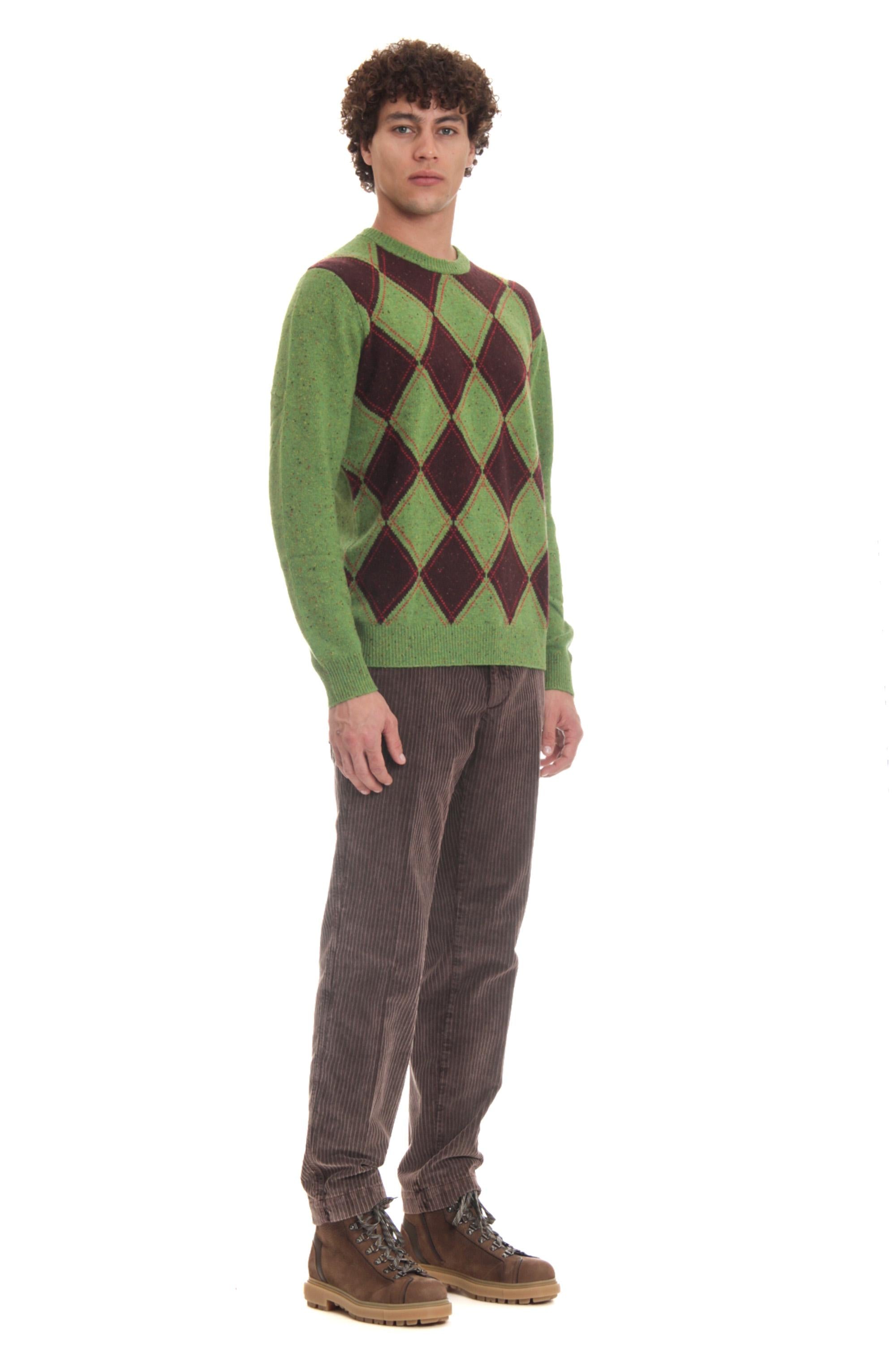 Maglia girocollo con fantasia argyle B2P000 7W132 92681 Ballantyne 