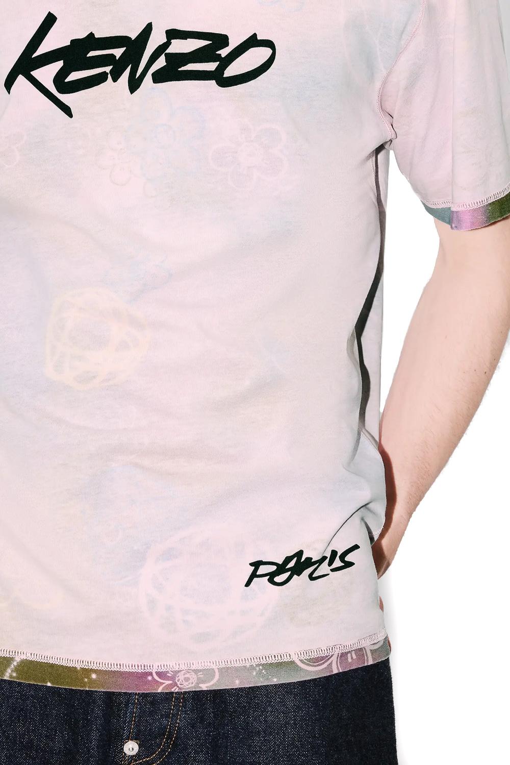 Kenzo T-shirt stampata reversibile x Futura 2000 FF65TS2584SG 30 