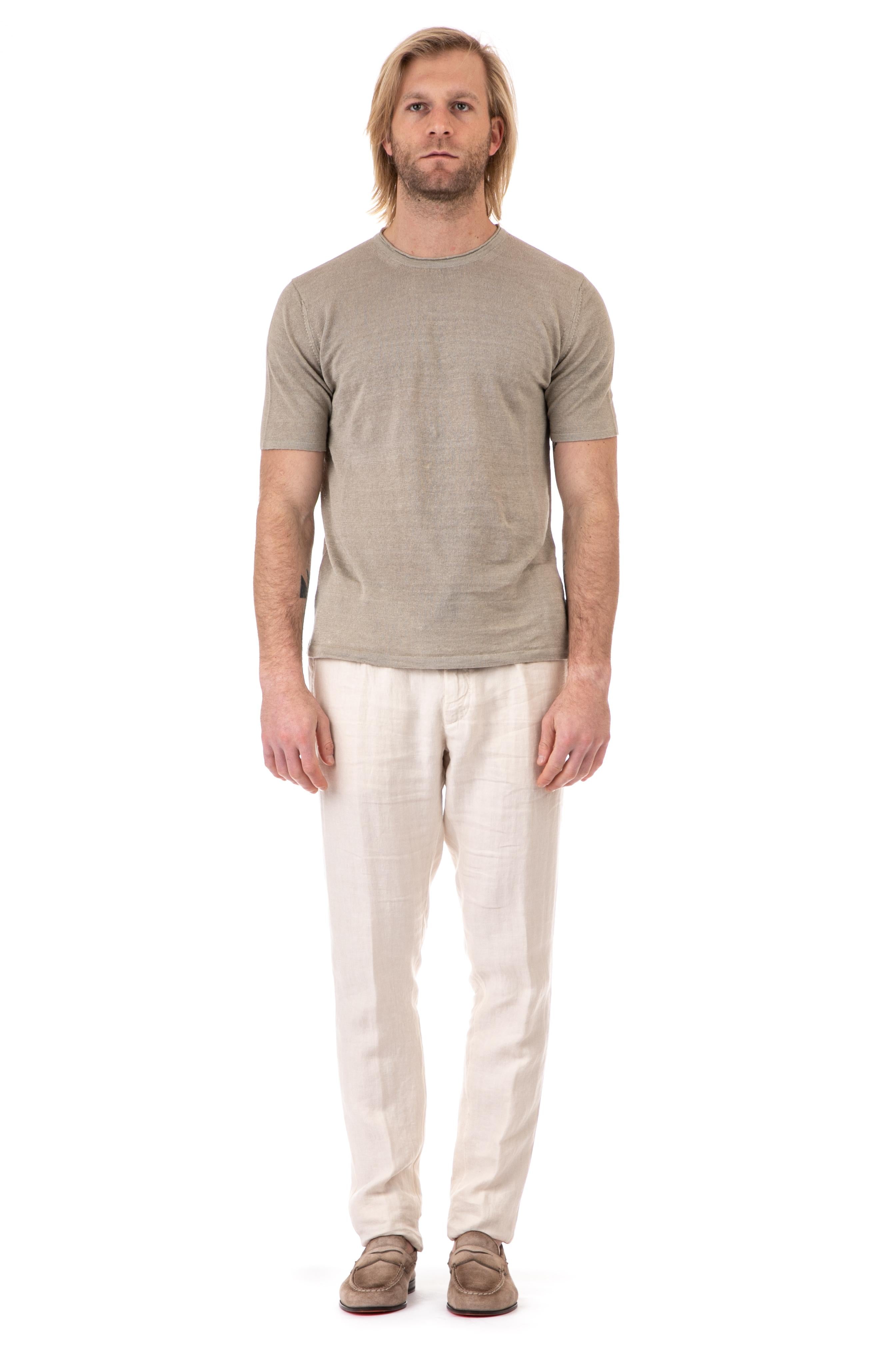 T-shirt in lino RN20021/2 18 Roberto Collina 