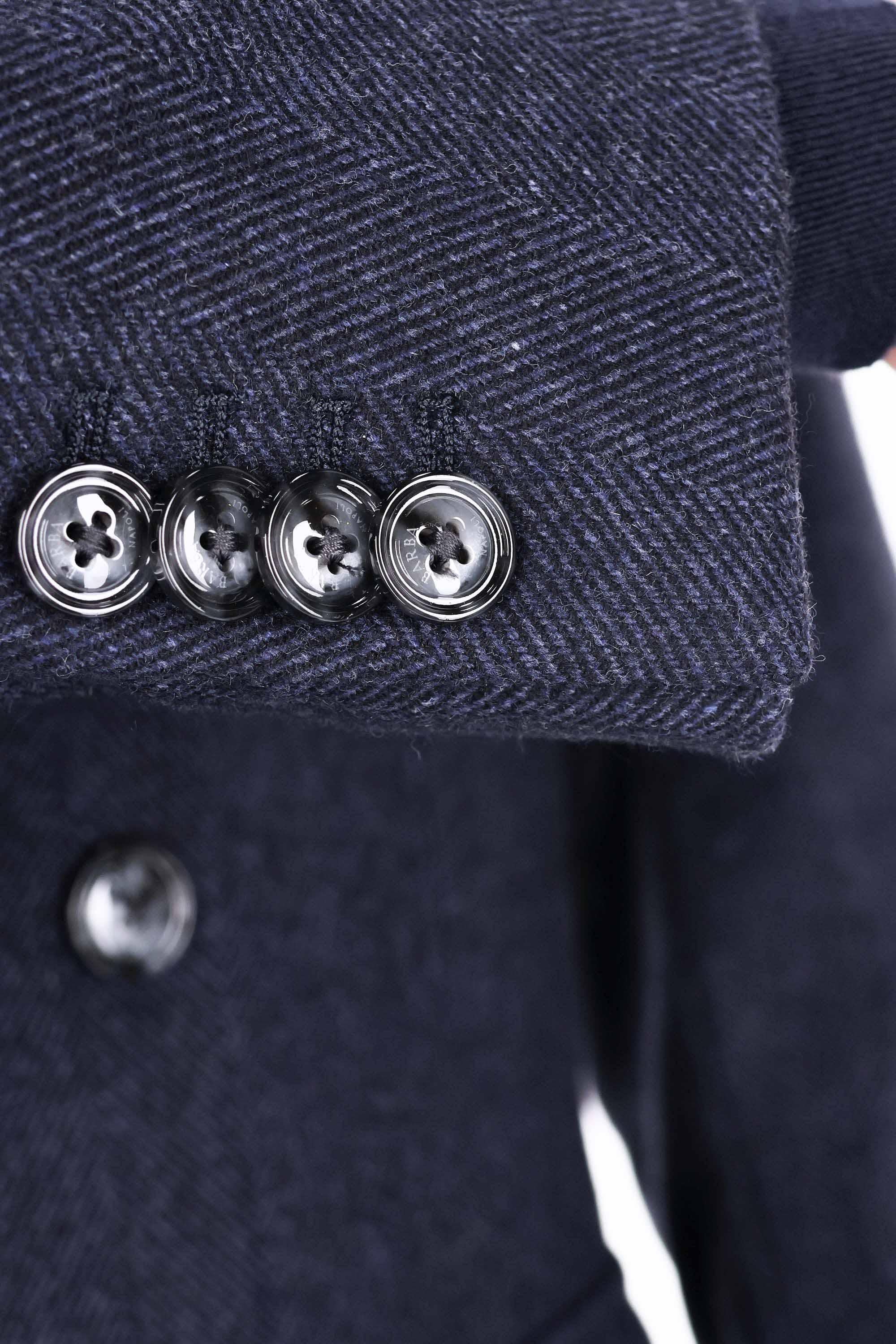 Barba Cappotto doppiopetto pura lana a resca COAT 43081 0001 