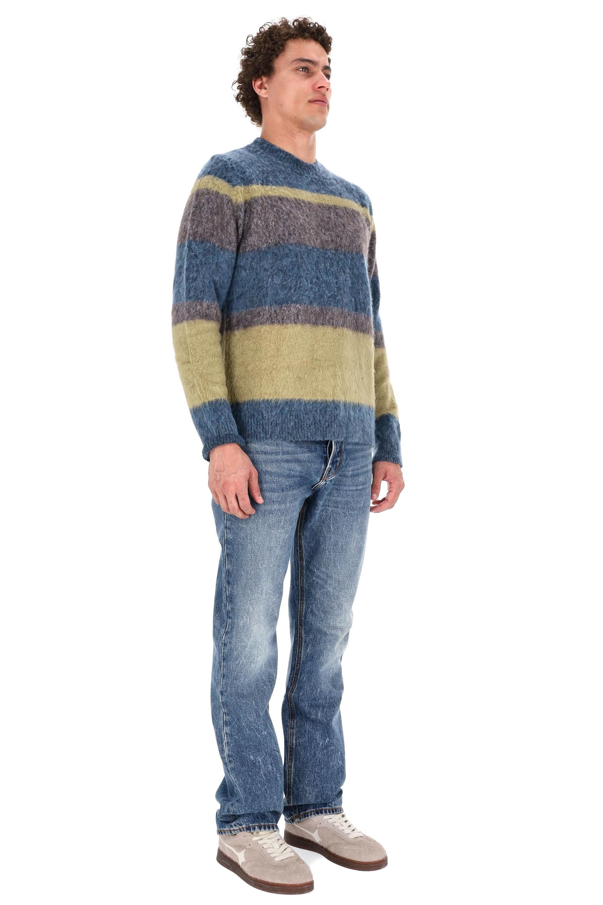 Roberto Collina Maglia girocollo color block in cotone-alpaca 3M44001 M4424 