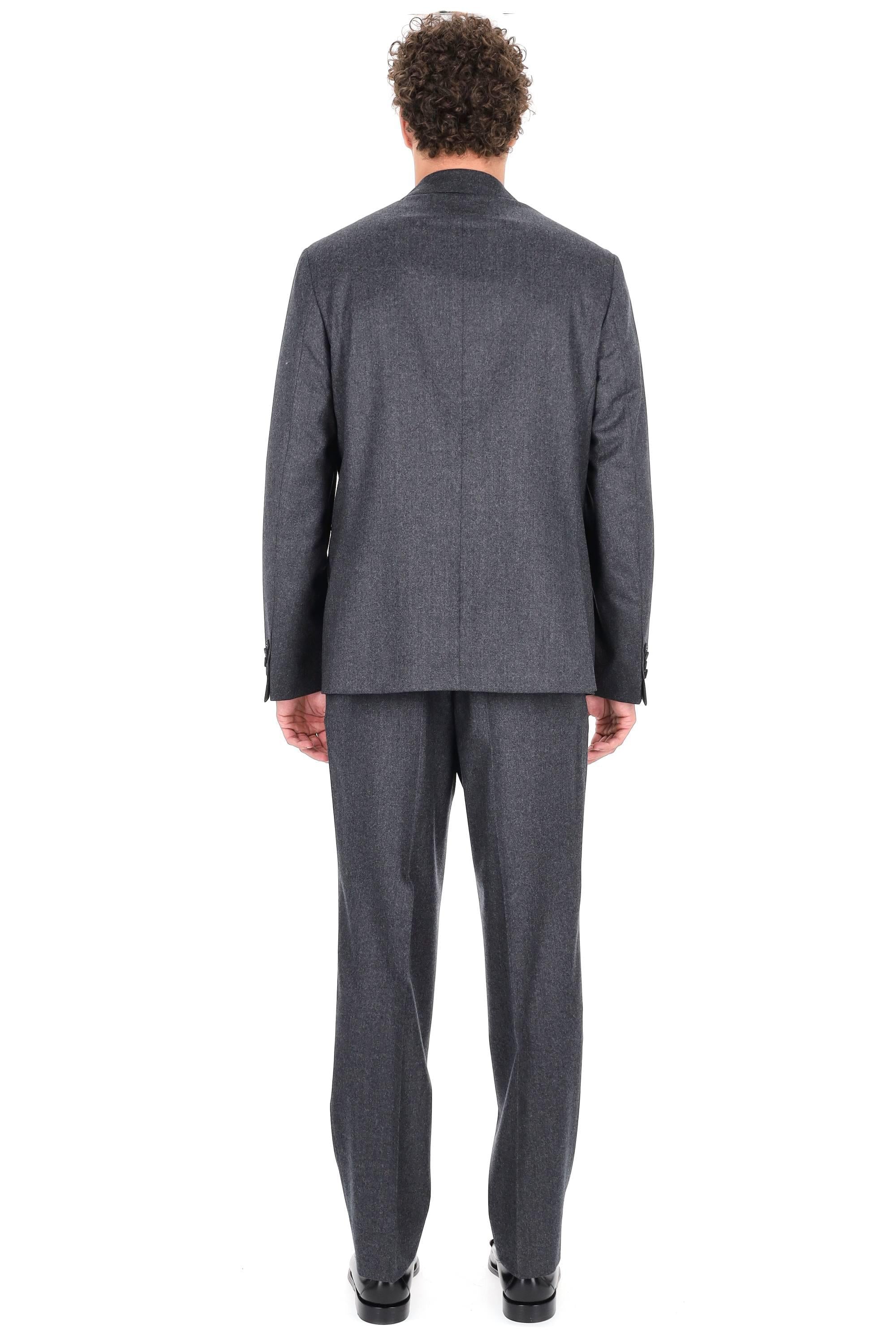 Officine Générale Giacca monopetto flanella modello Arthus MTLG401 DARK HEATHER GREY 