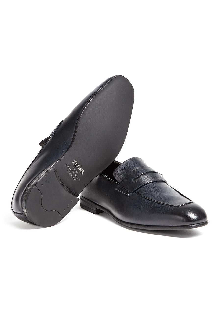 Zegna Mocassino l'Asola in pelle di agnello LHAFR_A4001Z ABS 