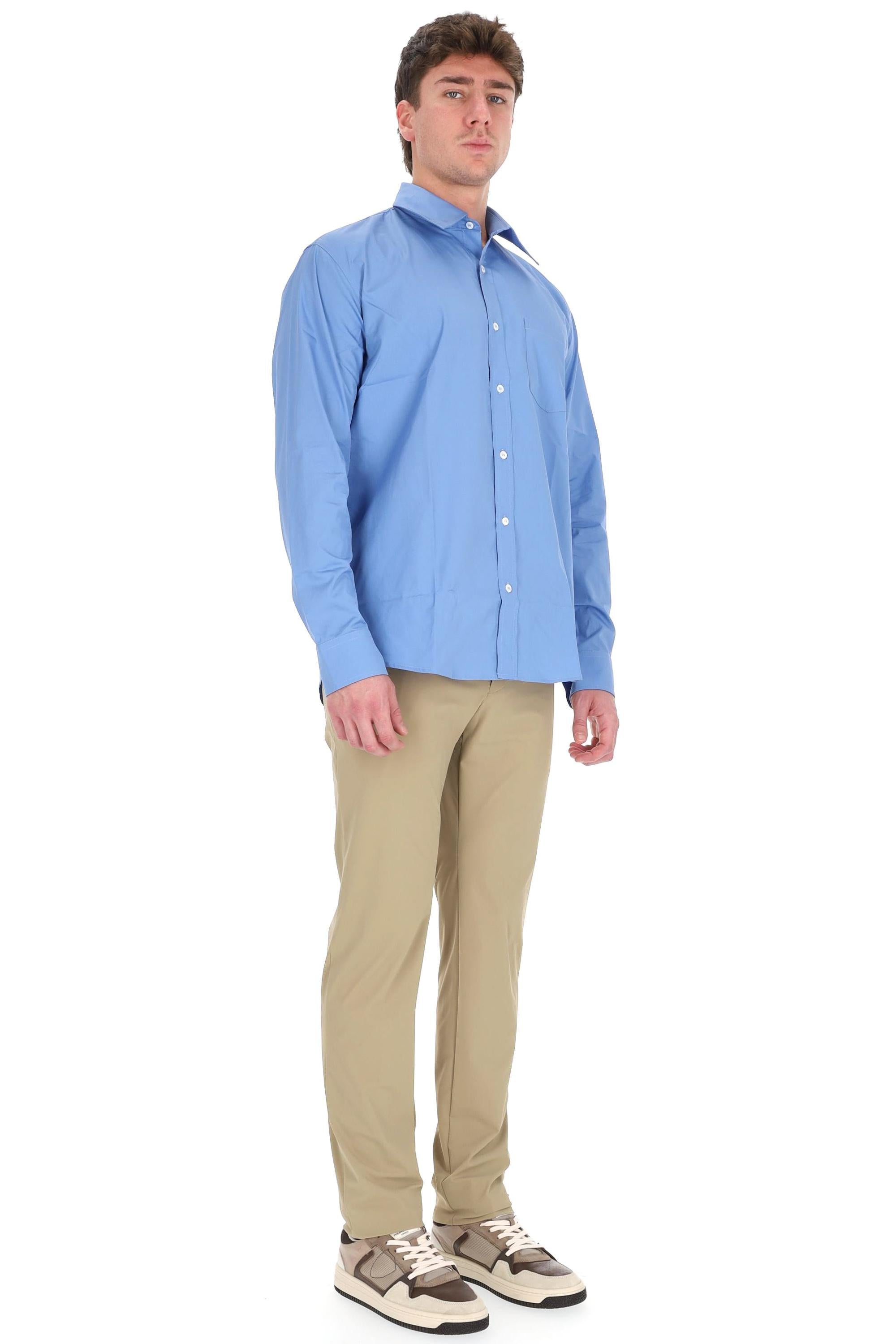 A.P.C. Camicia in popeline di cotone COHLE-H12652/2 IAA-BLEU 