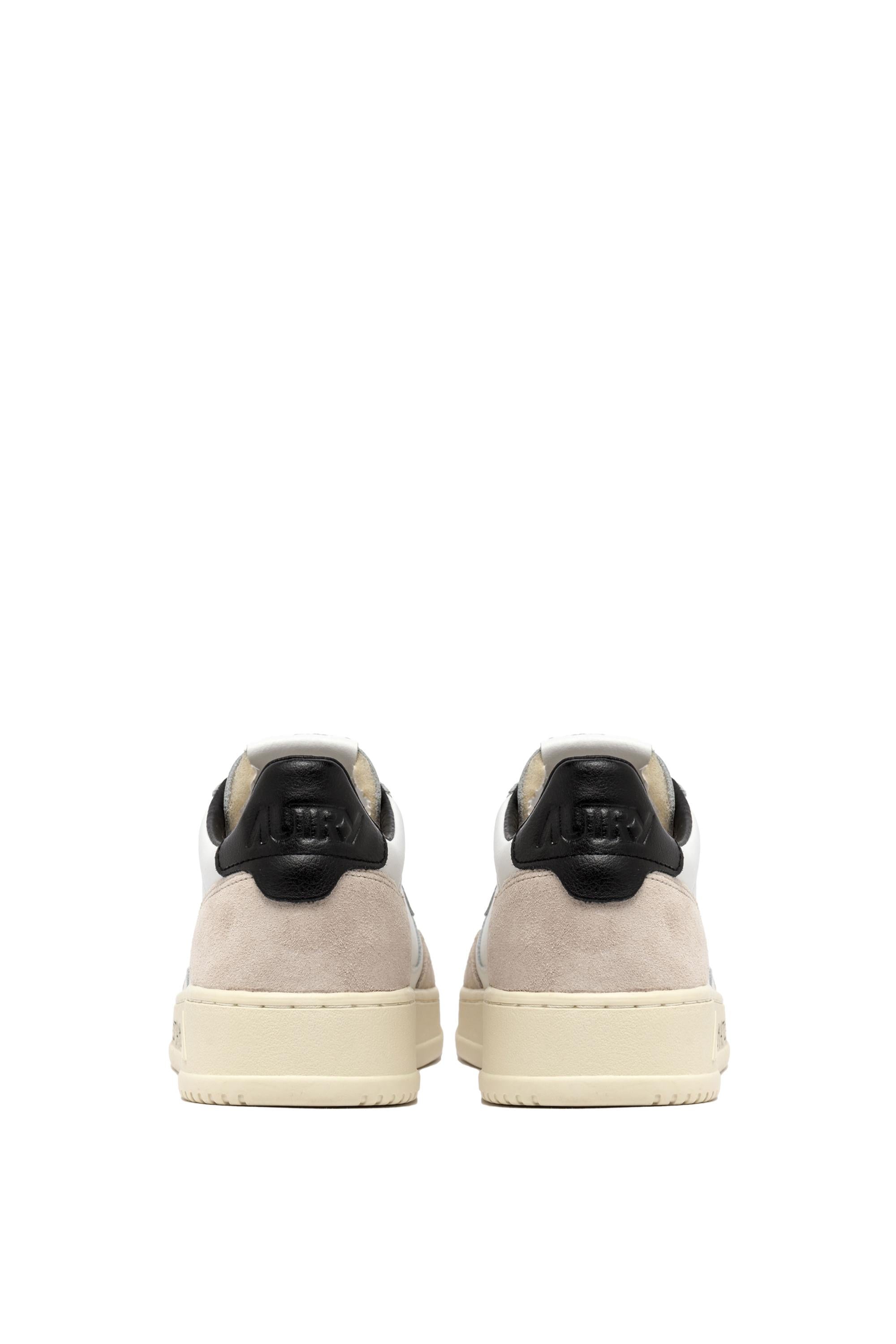 Autry Sneakers pelle e camoscio con scritta Game Set Match AULM MA04 WHT/BLACK 