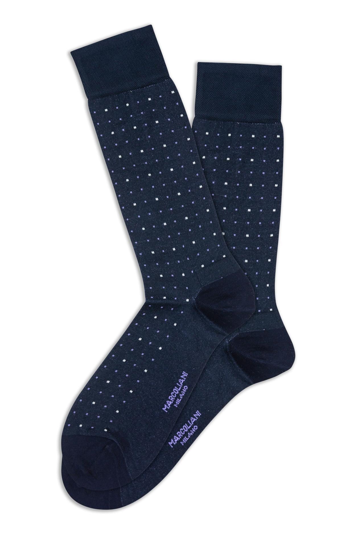 Calze in modal-cotone fantasia micro dots MAR4618L 001 Marcoliani 