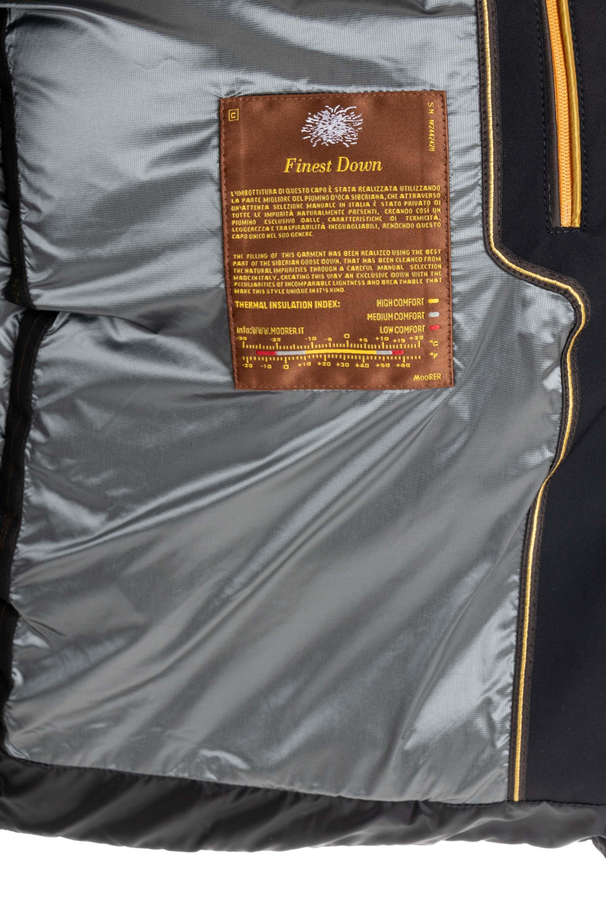 Bomber in nylon e pelle modello Alarick-Peh ALARICK-PEH NERO Moorer 