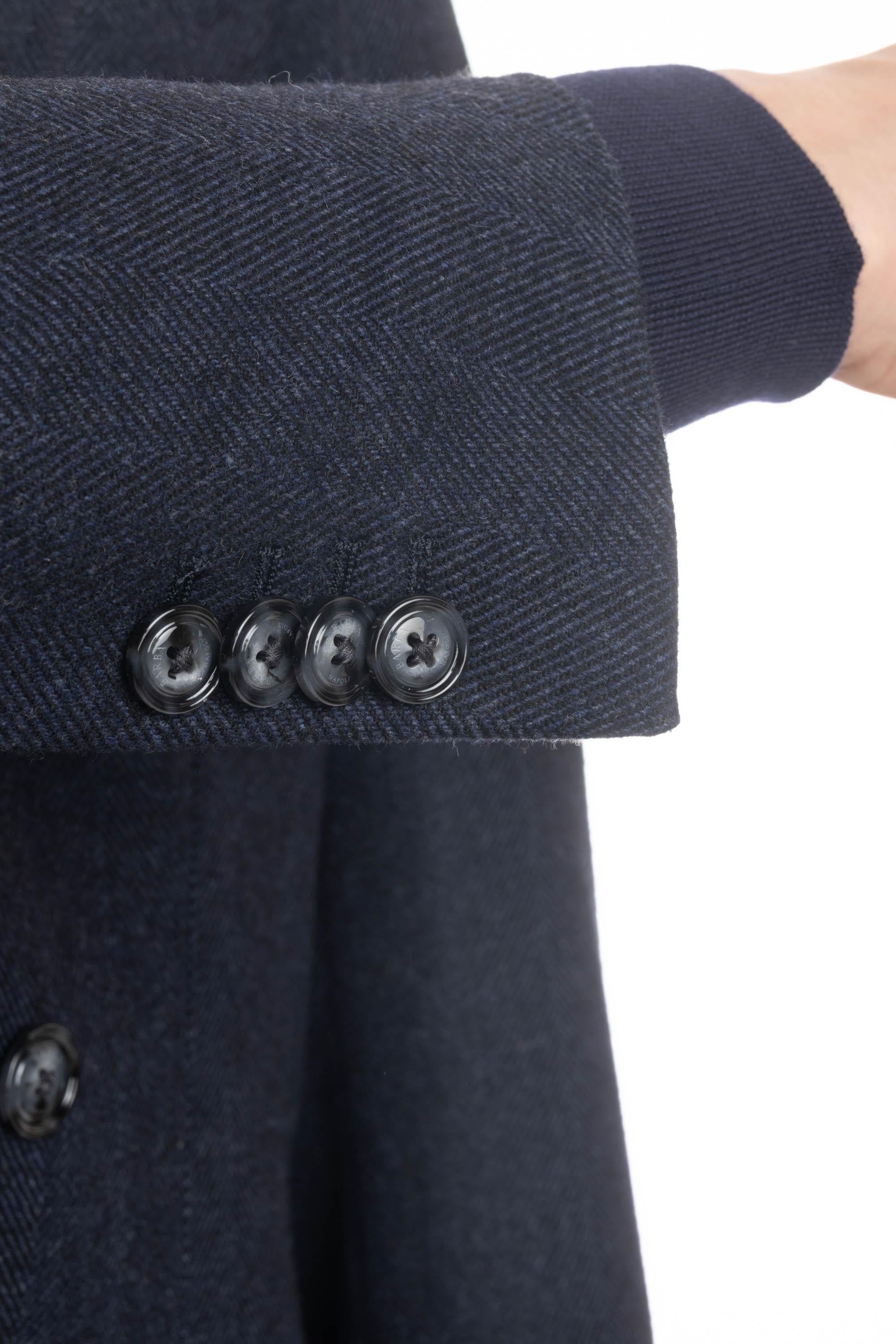 Barba Cappotto doppiopetto pura lana a resca COAT 43081 0001 