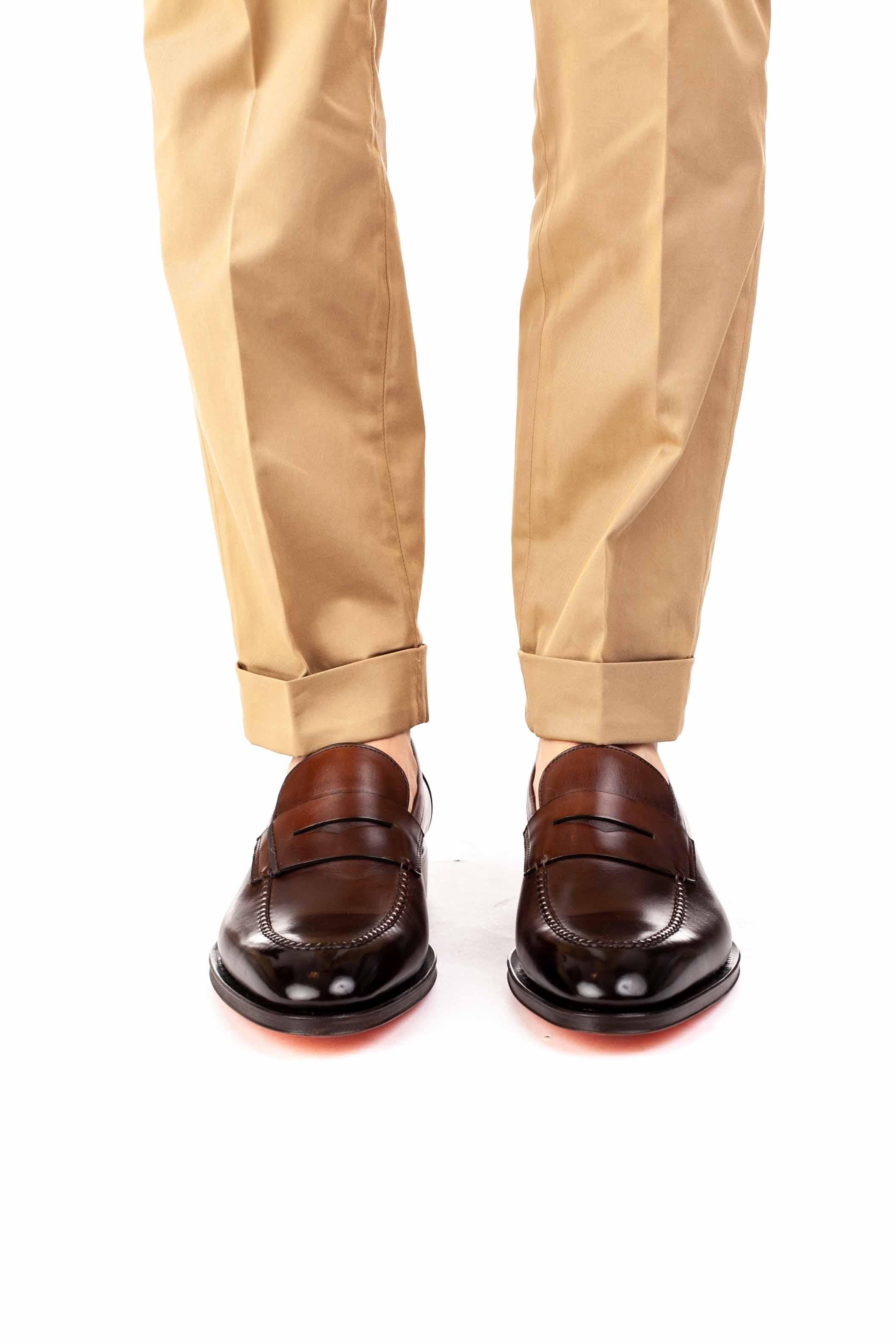 Santoni Mocassino goodyear in pelle MCNC18007SA4BSLF T50 