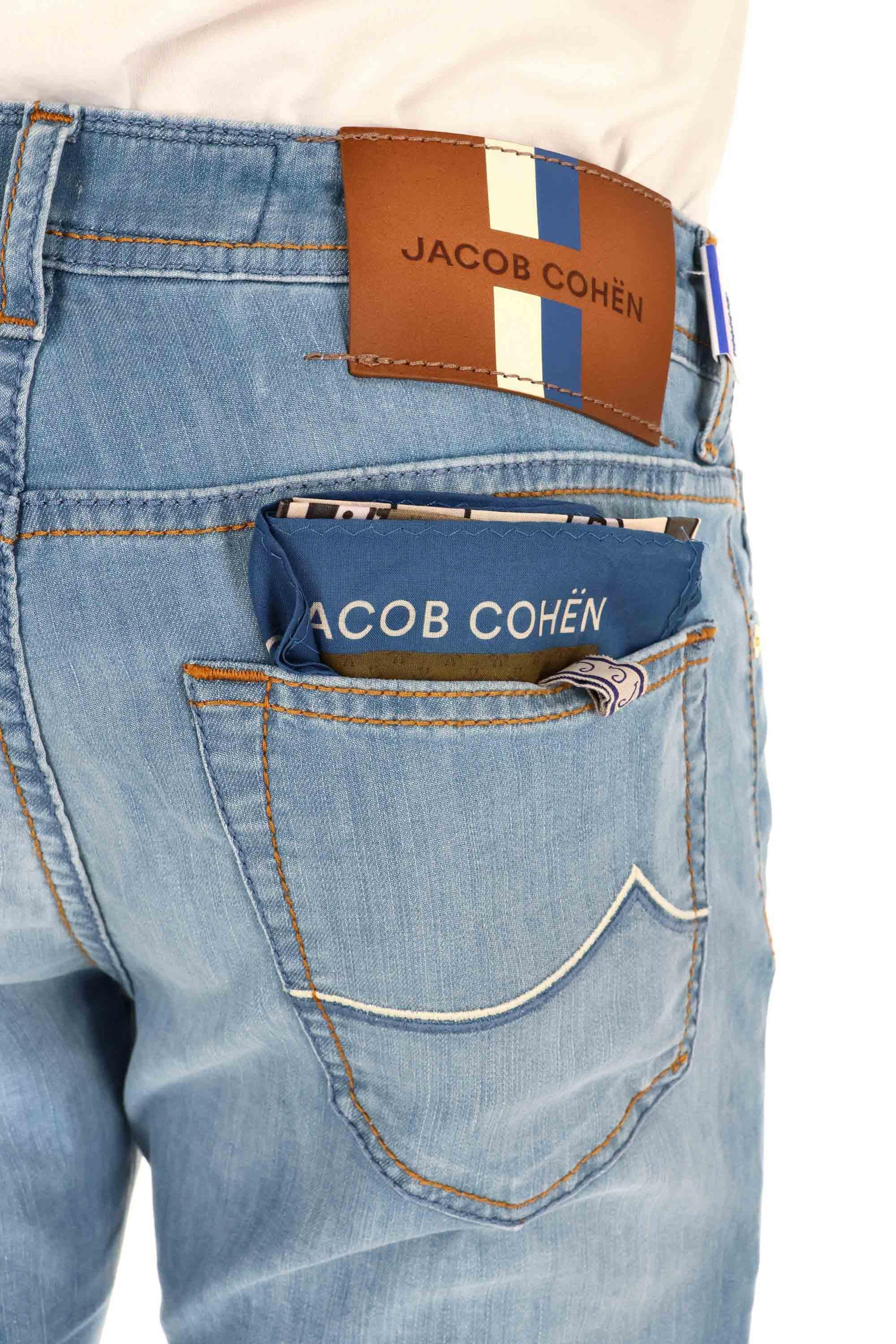 Jeans etichetta pelle Bard fit QM006 T03 S4258 300D Jacob Cohen 