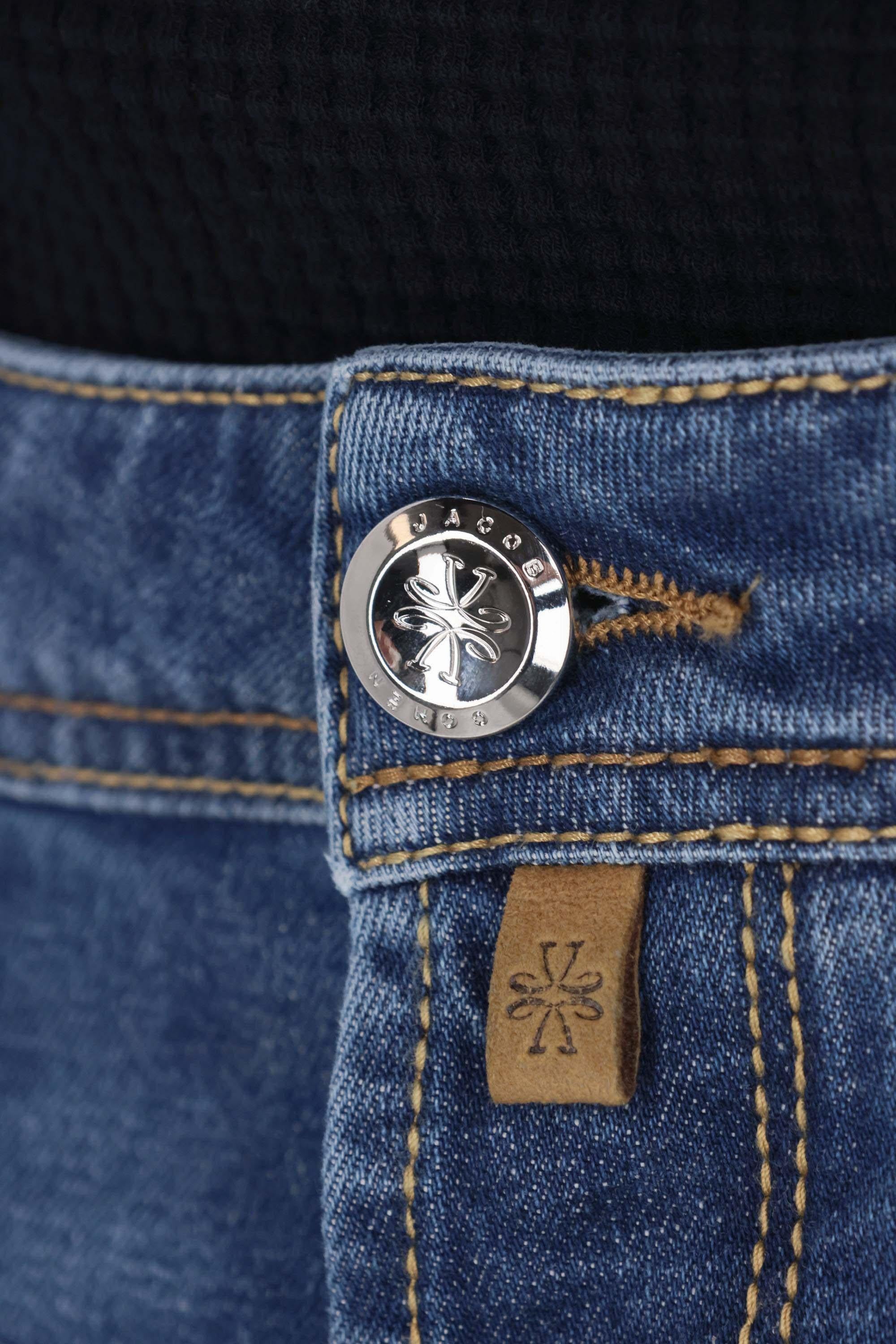 Jacob Cohen Jeans etichetta camoscio in cotone comfort Scott fit QE015-034-S3736 200D 