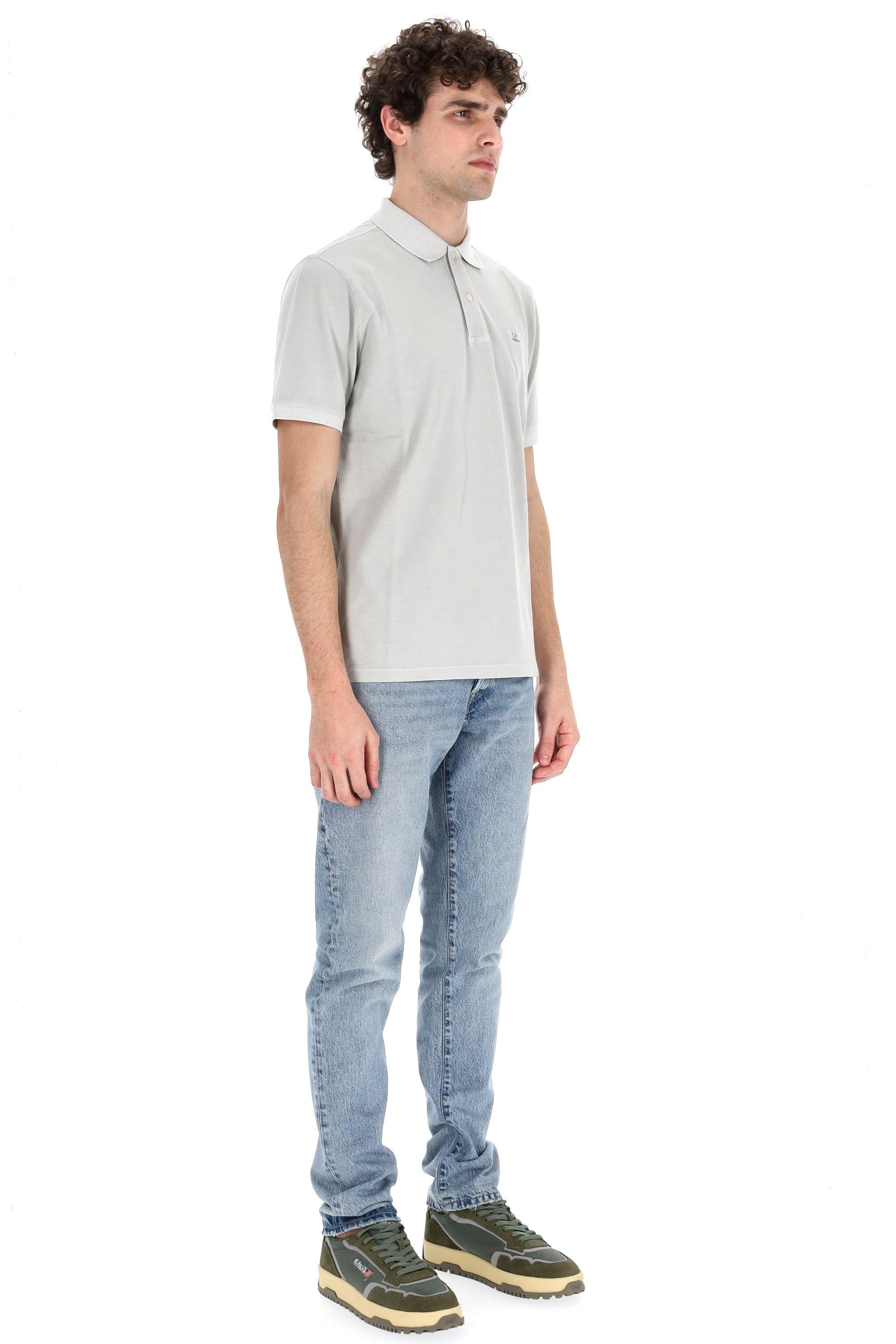 CP Company Polo in piquet di cotone 24/1 resist dyed MPL180A11 0300R 800 