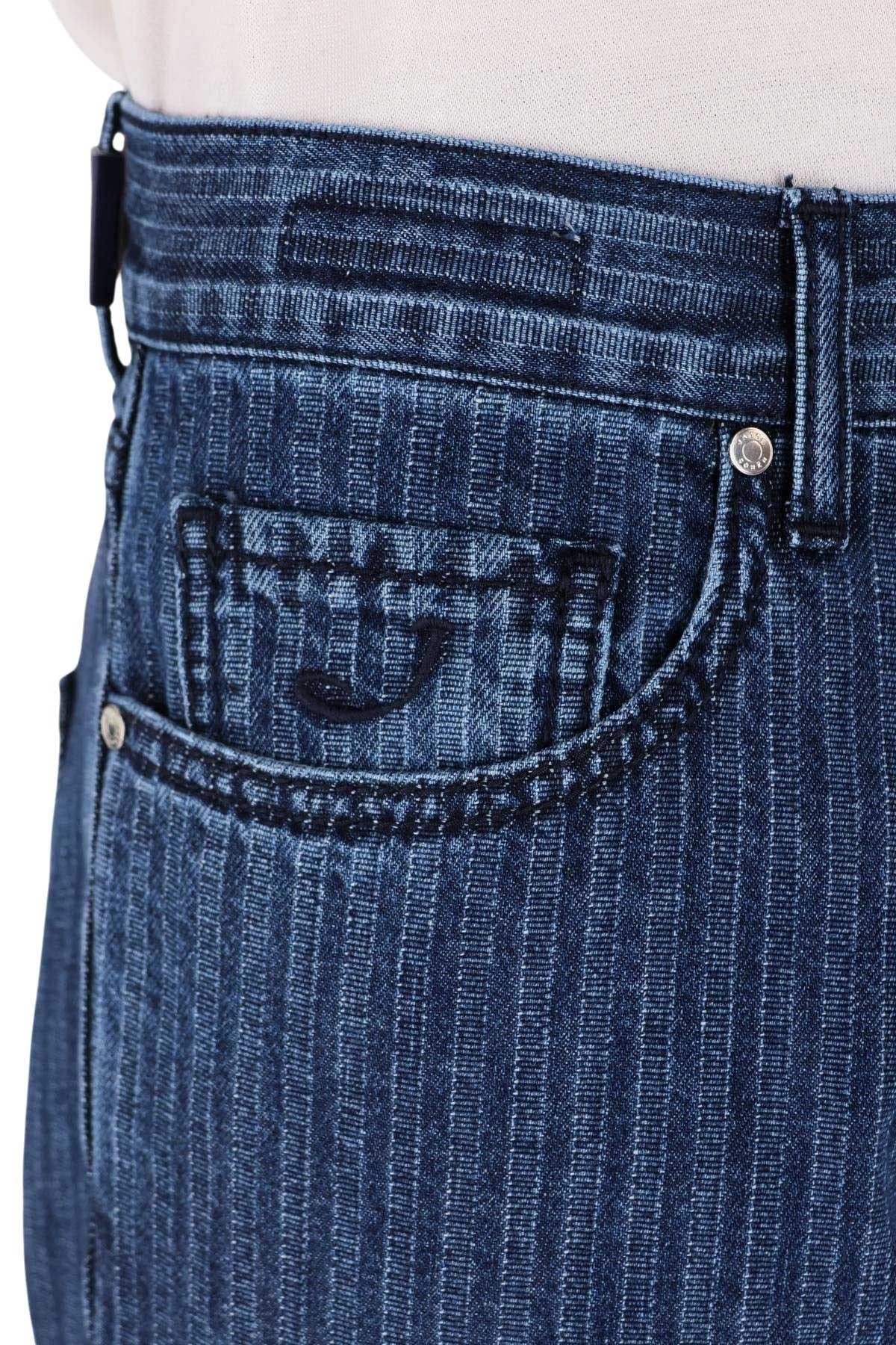 Jacob Cohen Jeans denim in cotone rigato Jude fit QM033-030-T857A 200D 