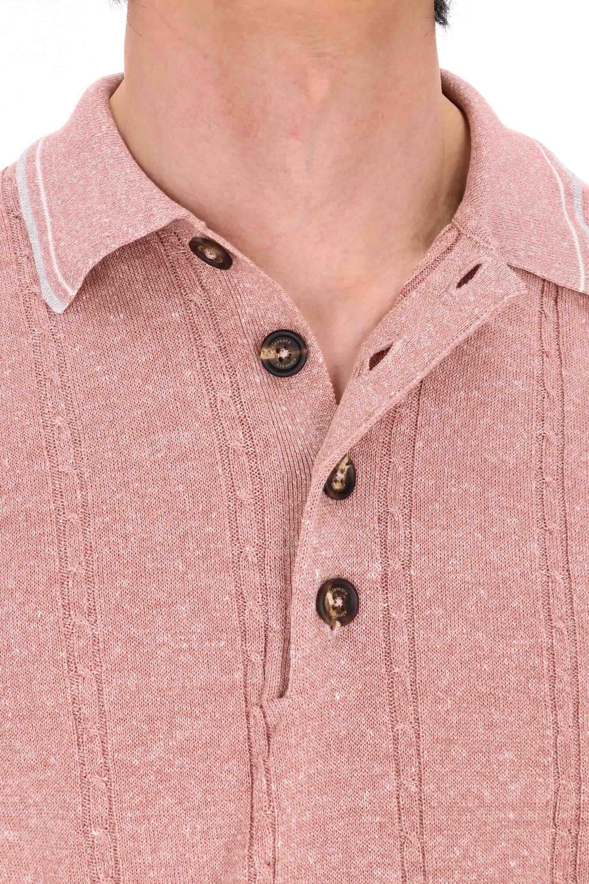 Eleventy Polo a trecce in lino-cotone M76MAGM42 MAG0M018/2 991301 